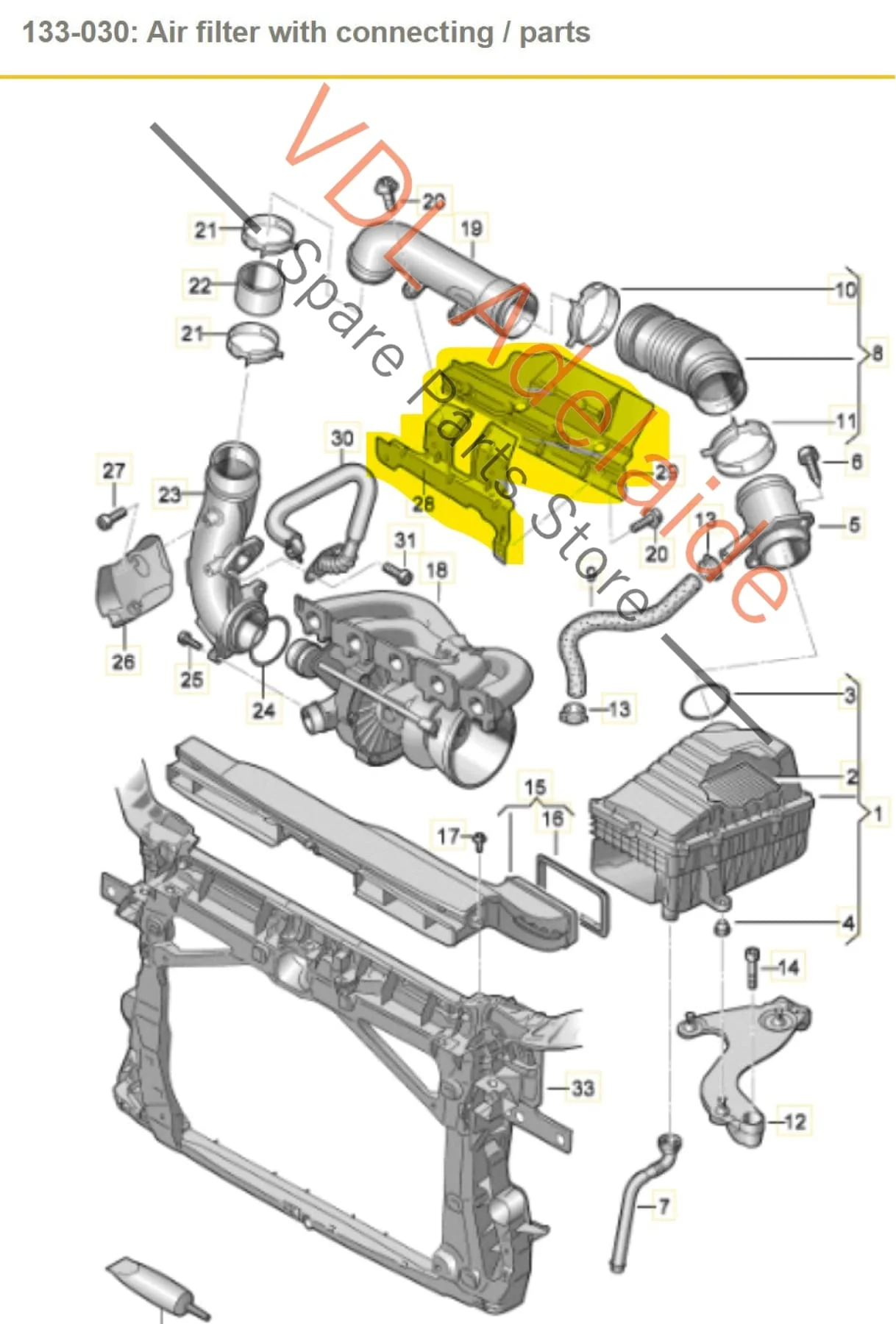 Audi RS3 CZGB Turbocharger Heat Shield Bracket 07K145317A 07K129597D - Image 2