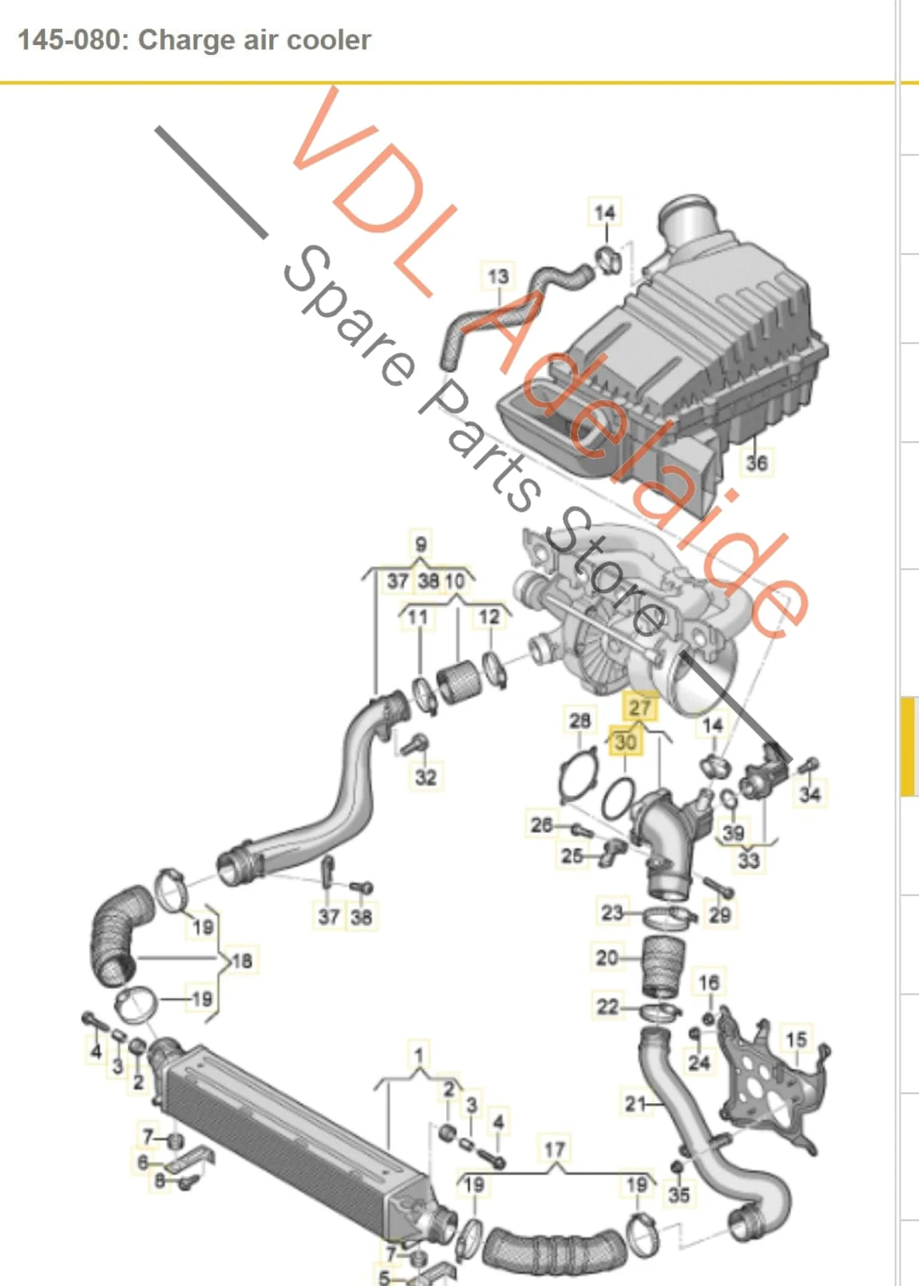 Audi RS3 CZGB Alloy Inlet Manifold Pipe 07K133066D - Image 2