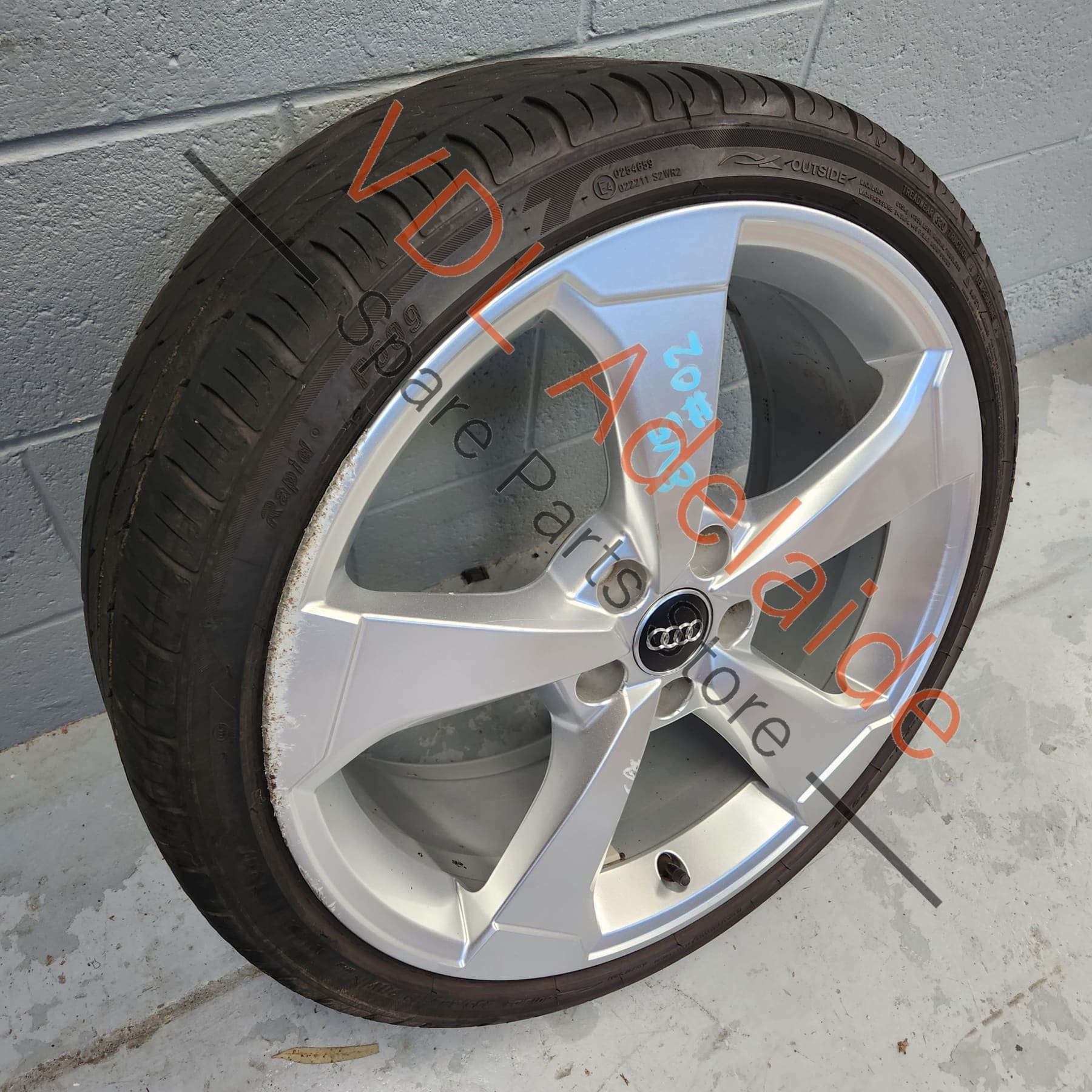 Genuine Audi 8V S3 RS3 5 Spoke 19 x 8 ET49 Rotor Design Alloy Wheel with Tyre #02 8V0601025CE - Image 3