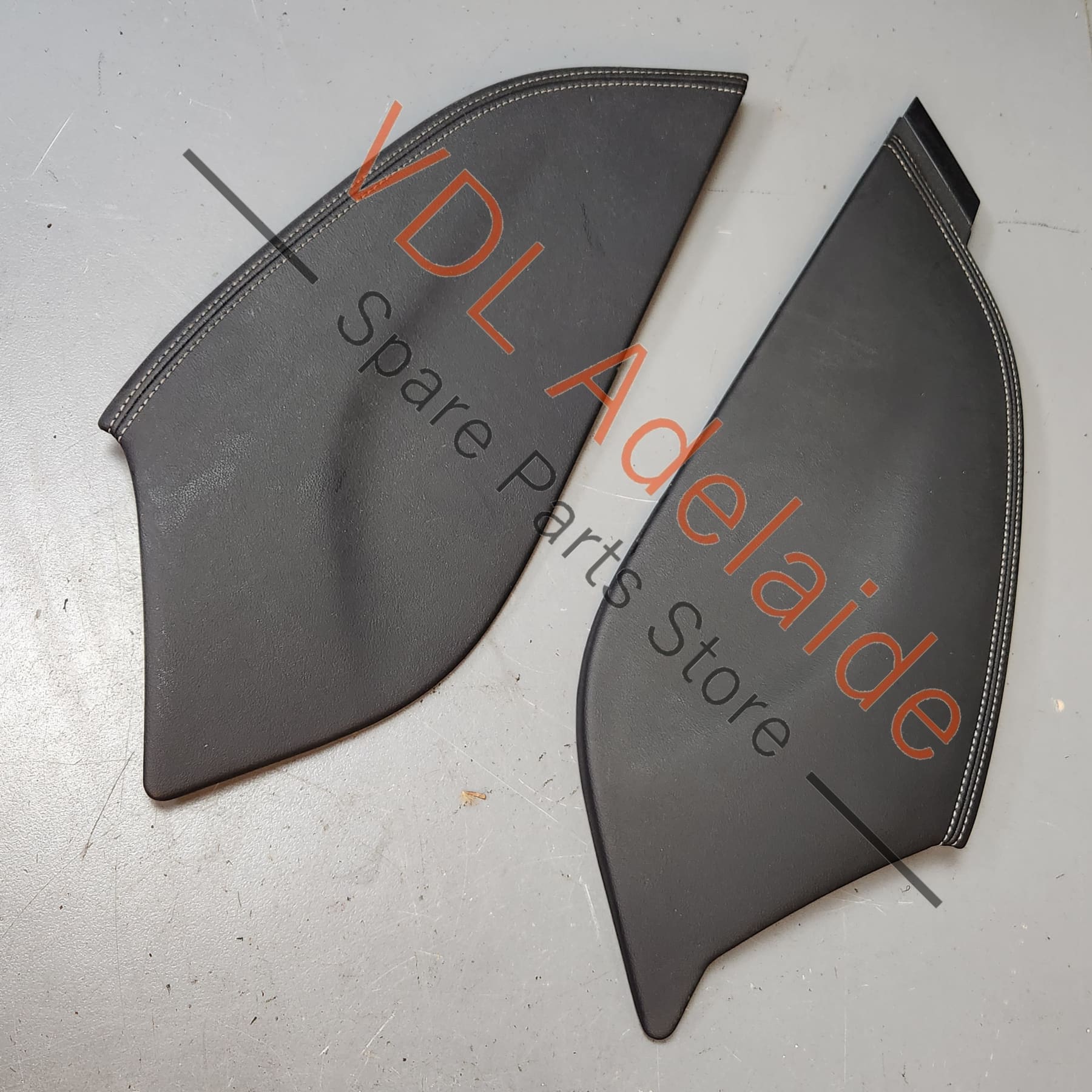 Audi RS3 8V Centre Middle Console Genuine OEM Leather Side Covers Black / Grey - Image 3