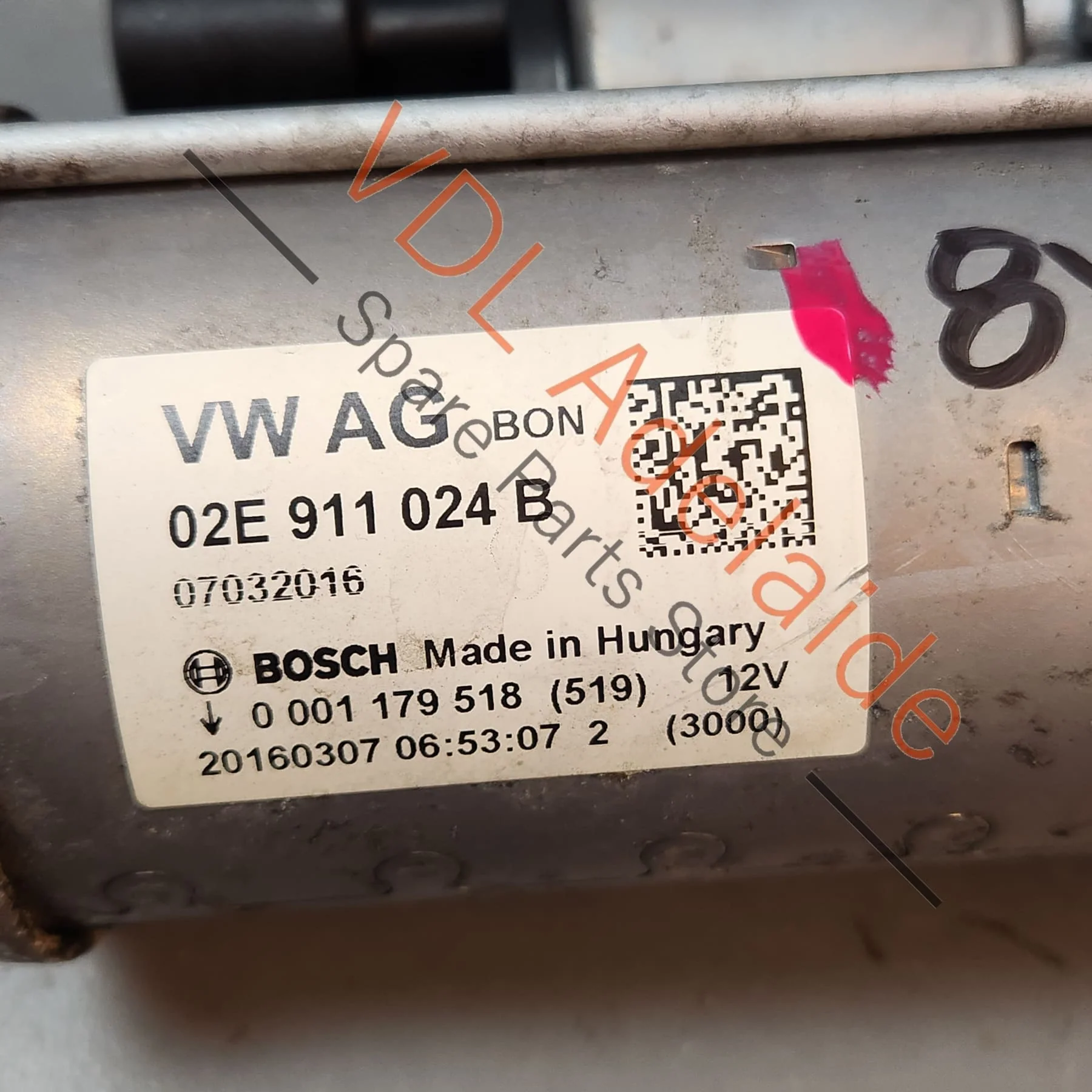 Audi RS3 8V 1.1kw Starter Motor 02E911024B Bosch for 2.5L 5Cyl Cars - Image 4