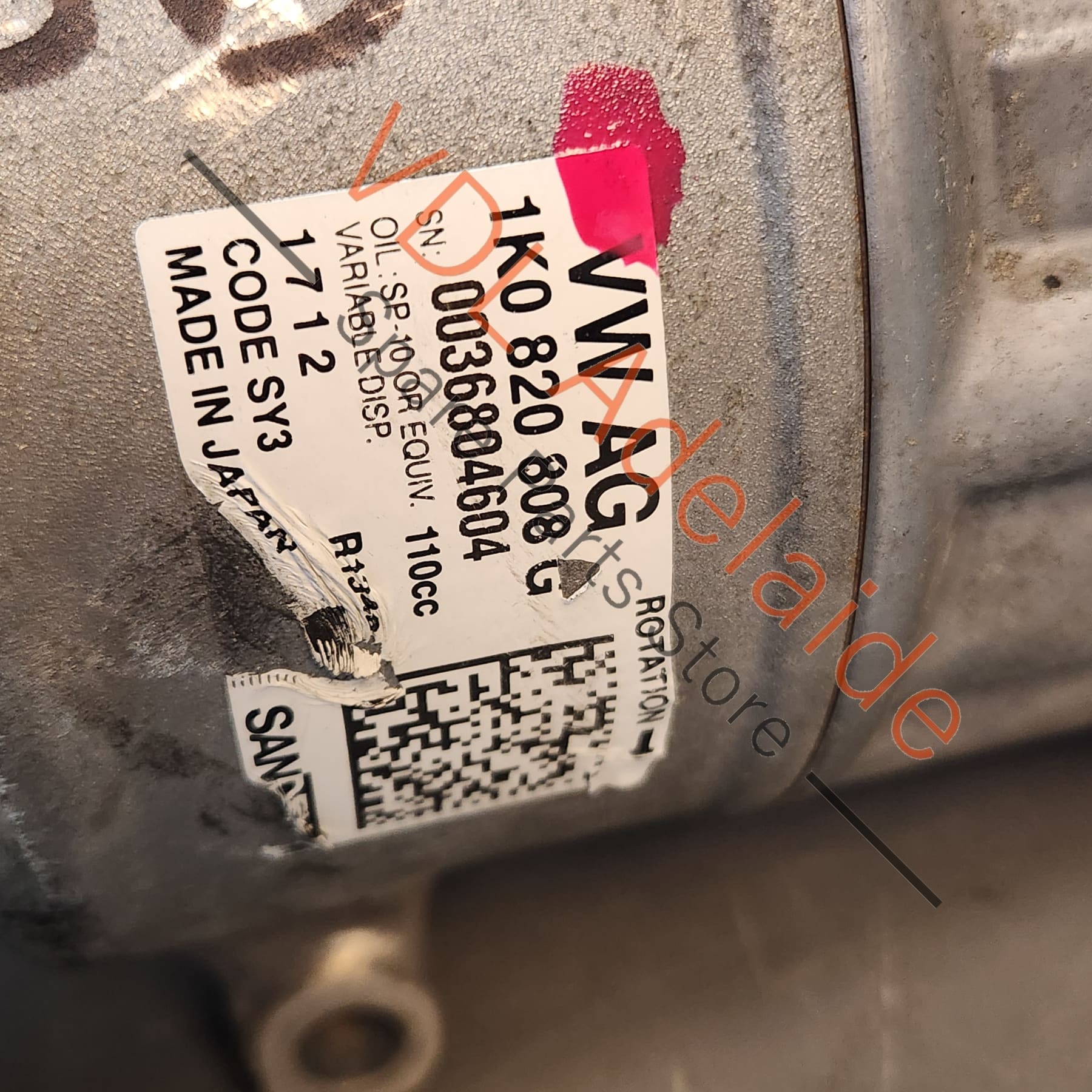 Audi RS3 8V AC Air Conditioning Compressor 1K0820808G Sanden - Image 5