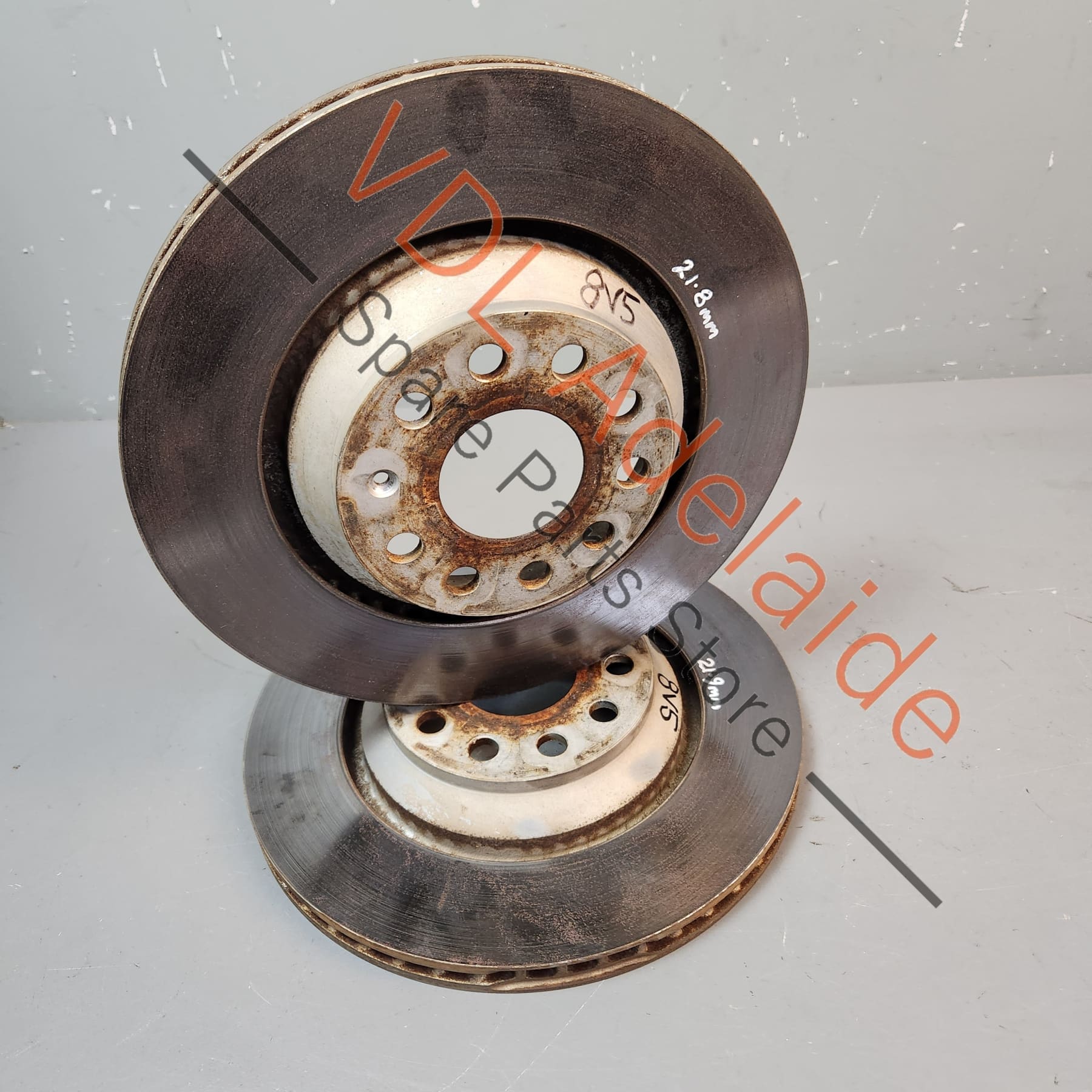 2x Audi RS3 S3 Golf MK7 R 310 x 22mm Vented Rear Disc Rotor Pair 1K0615601N