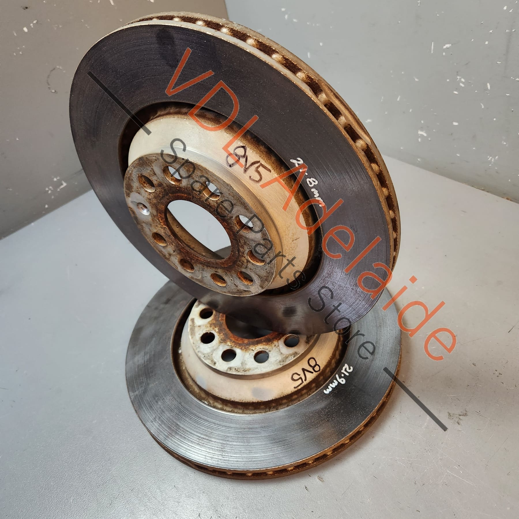 2x Audi RS3 S3 Golf MK7 R 310 x 22mm Vented Rear Disc Rotor Pair 1K0615601N - Image 5