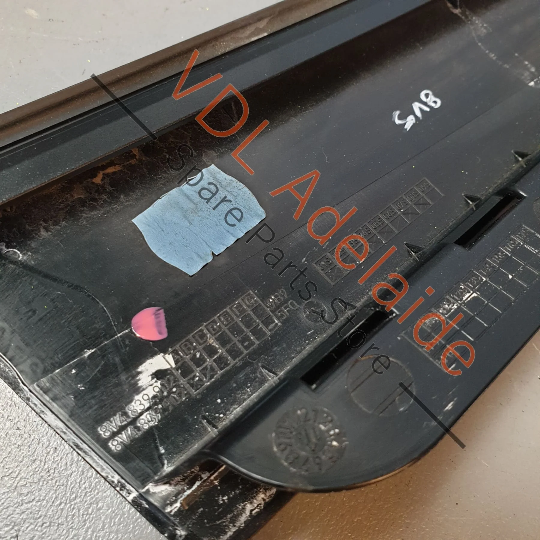 Audi RS3 8V Rear Right Exterior Trim for B-Pillar Black Glossy 8V4839902B - Image 3