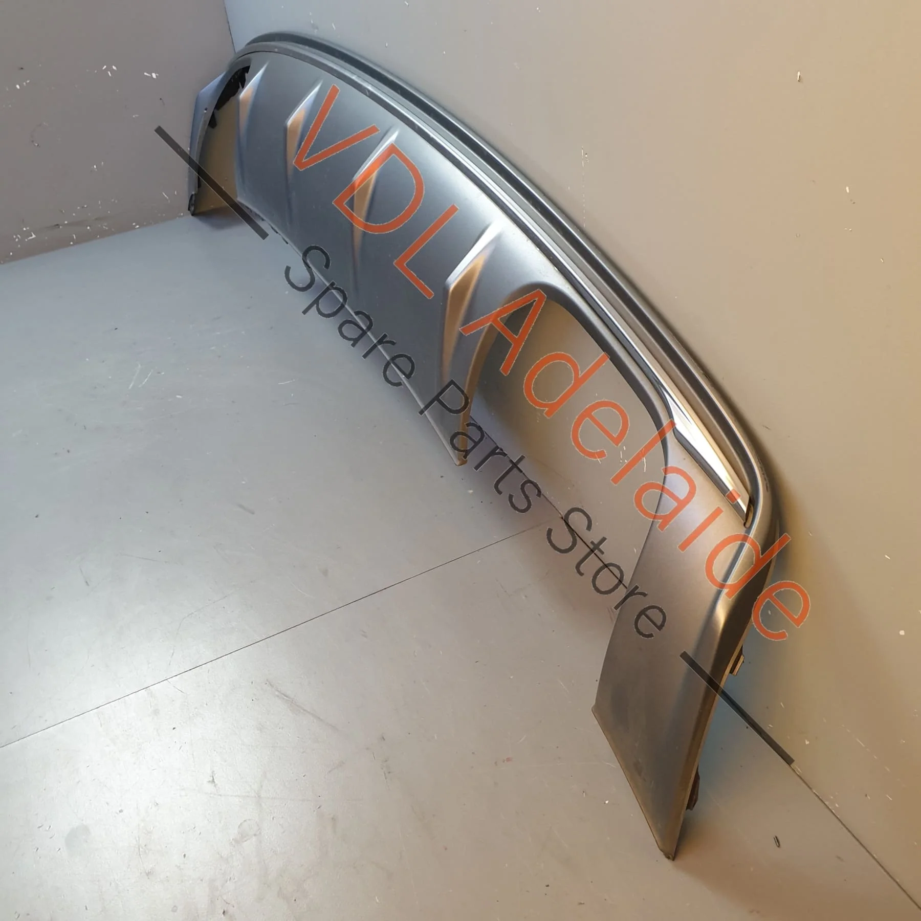 Audi S3 Cabrio Rear Bumper Lower Diffuser Spoiler Exhaust Trim 8V5807521H 1RR Platinum grey/chrome - Image 2
