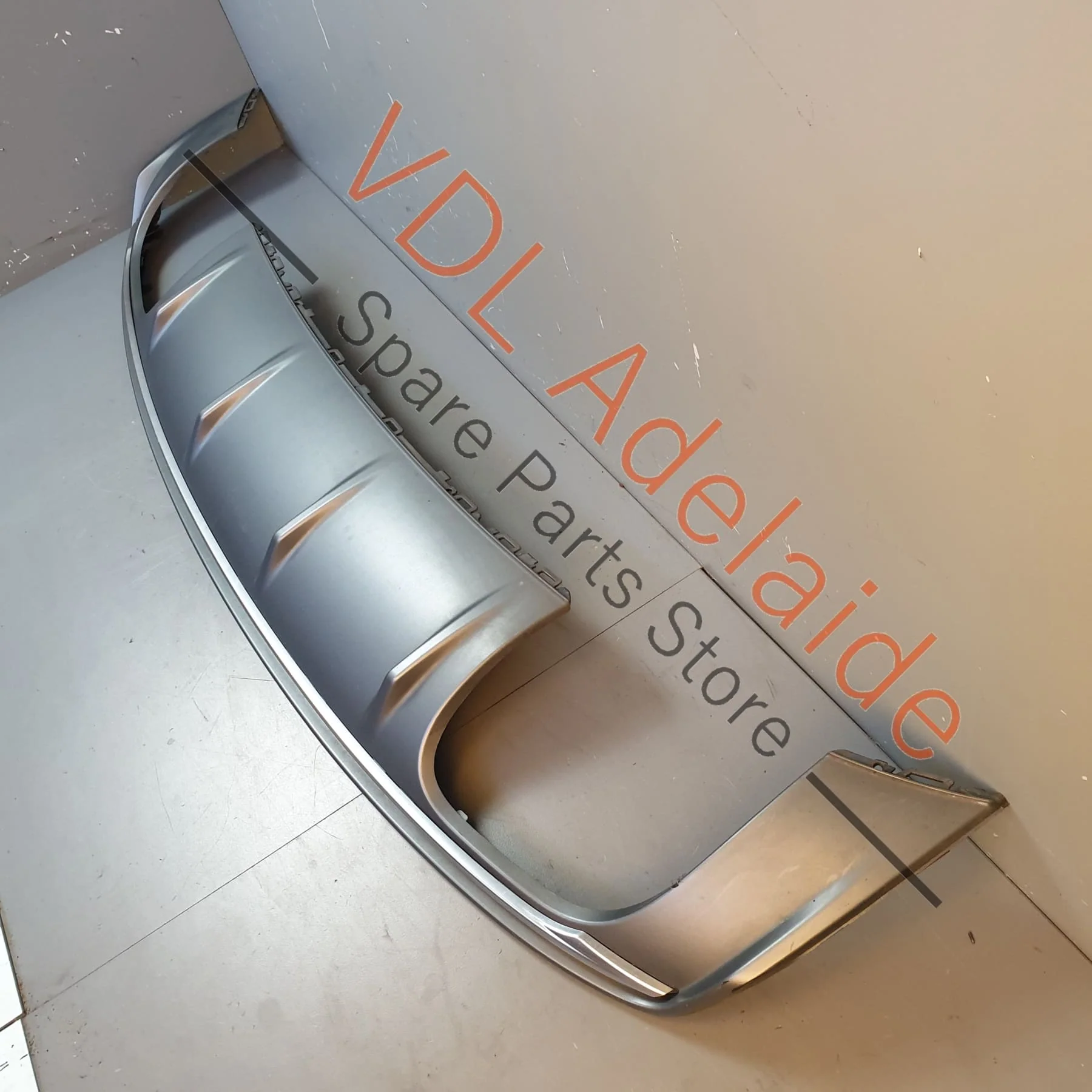 Audi S3 Cabrio Rear Bumper Lower Diffuser Spoiler Exhaust Trim 8V5807521H 1RR Platinum grey/chrome - Image 6