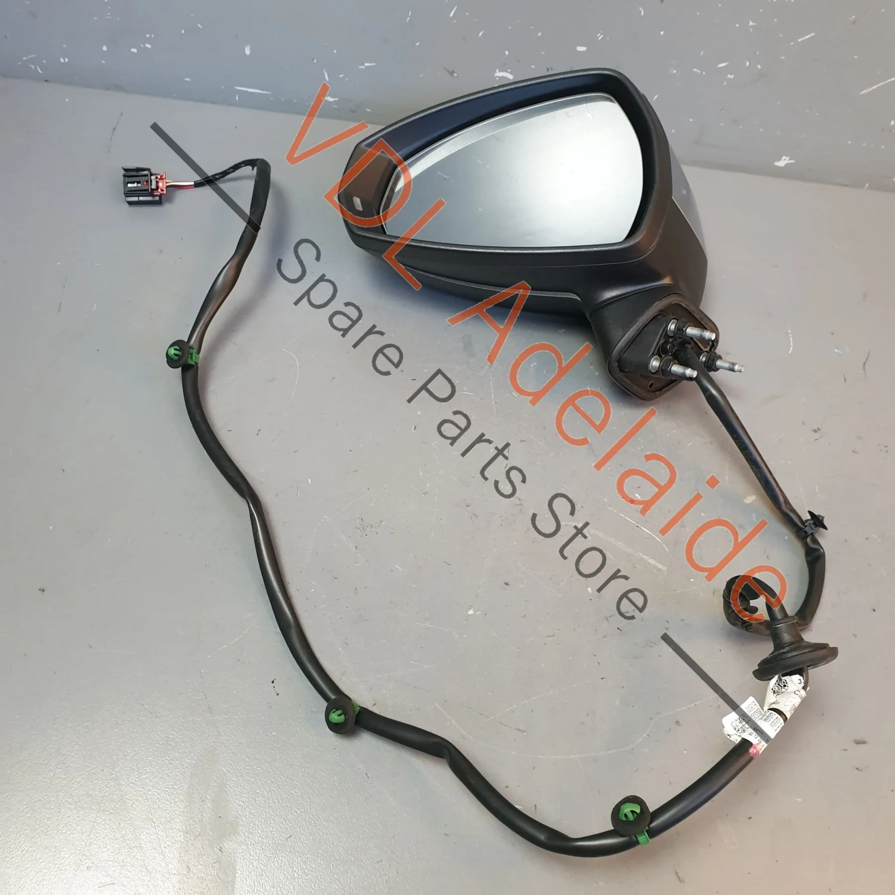 Audi S3 8V Left Side Exterior Wing Mirror w Lane Change Assist Aluminium Chrome Finish