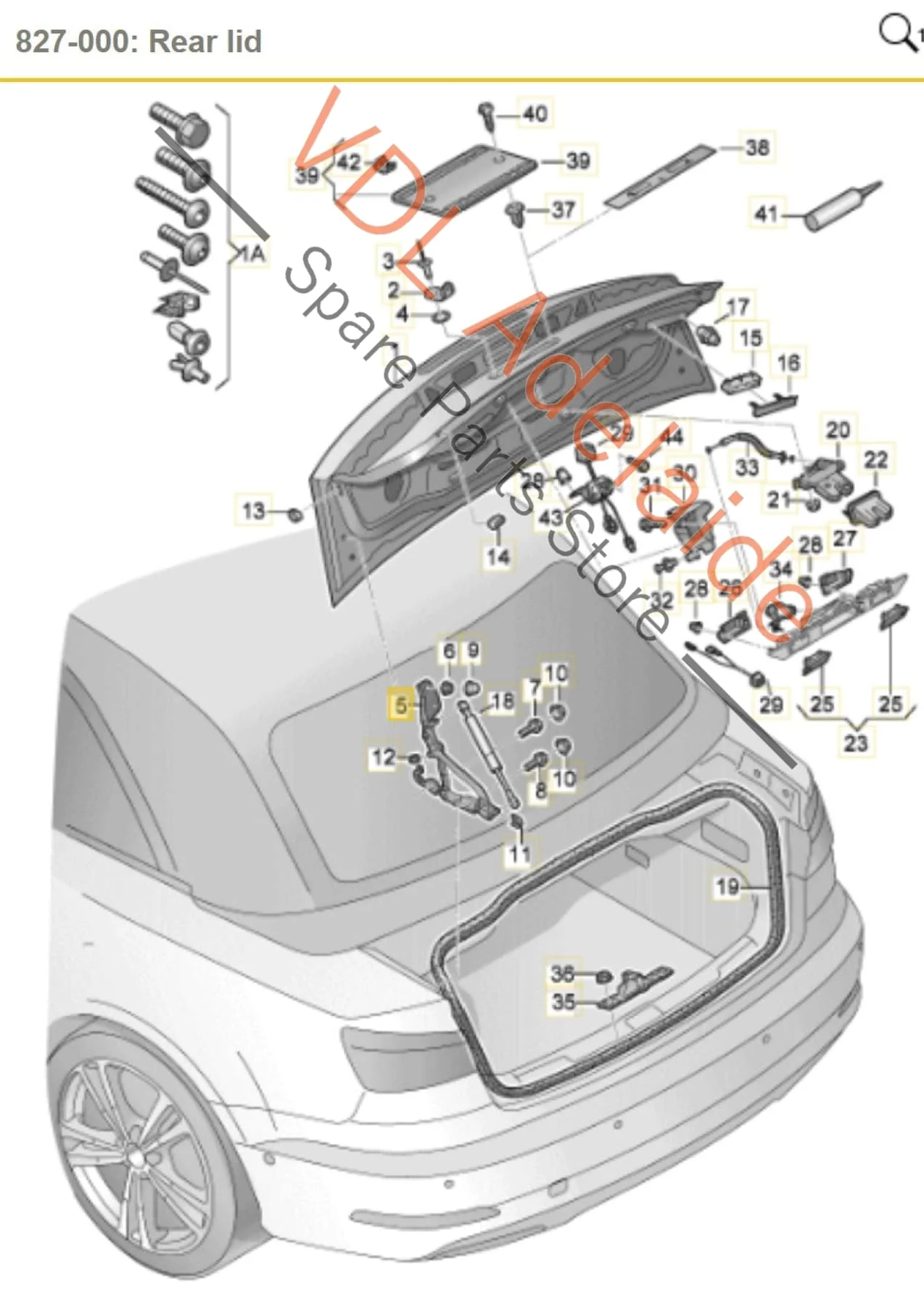 Audi A3 S3 8V Cabriolet Convertible Trunk Boot Lid Hinge Set L&R - Image 2