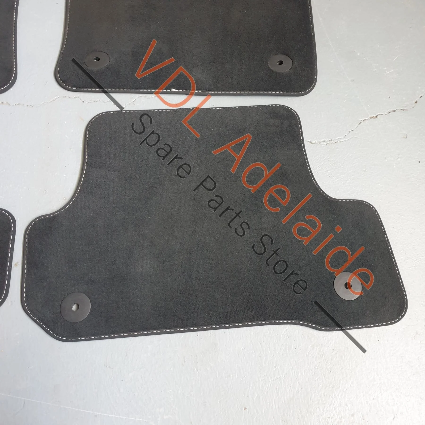 Genuine OEM Audi A3 S3 Interior Carpet Mat Set 8V7864452A Black with White Stitching - Image 7