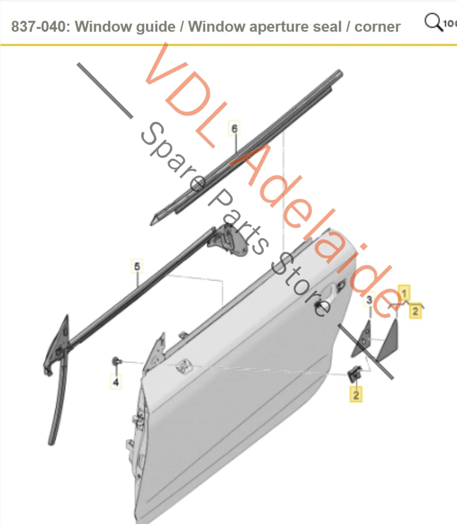Audi A3 S3 Cabriolet Convertible Front Left Door A Pillar Corner Trim Gloss Black 8V7837637 - Image 2
