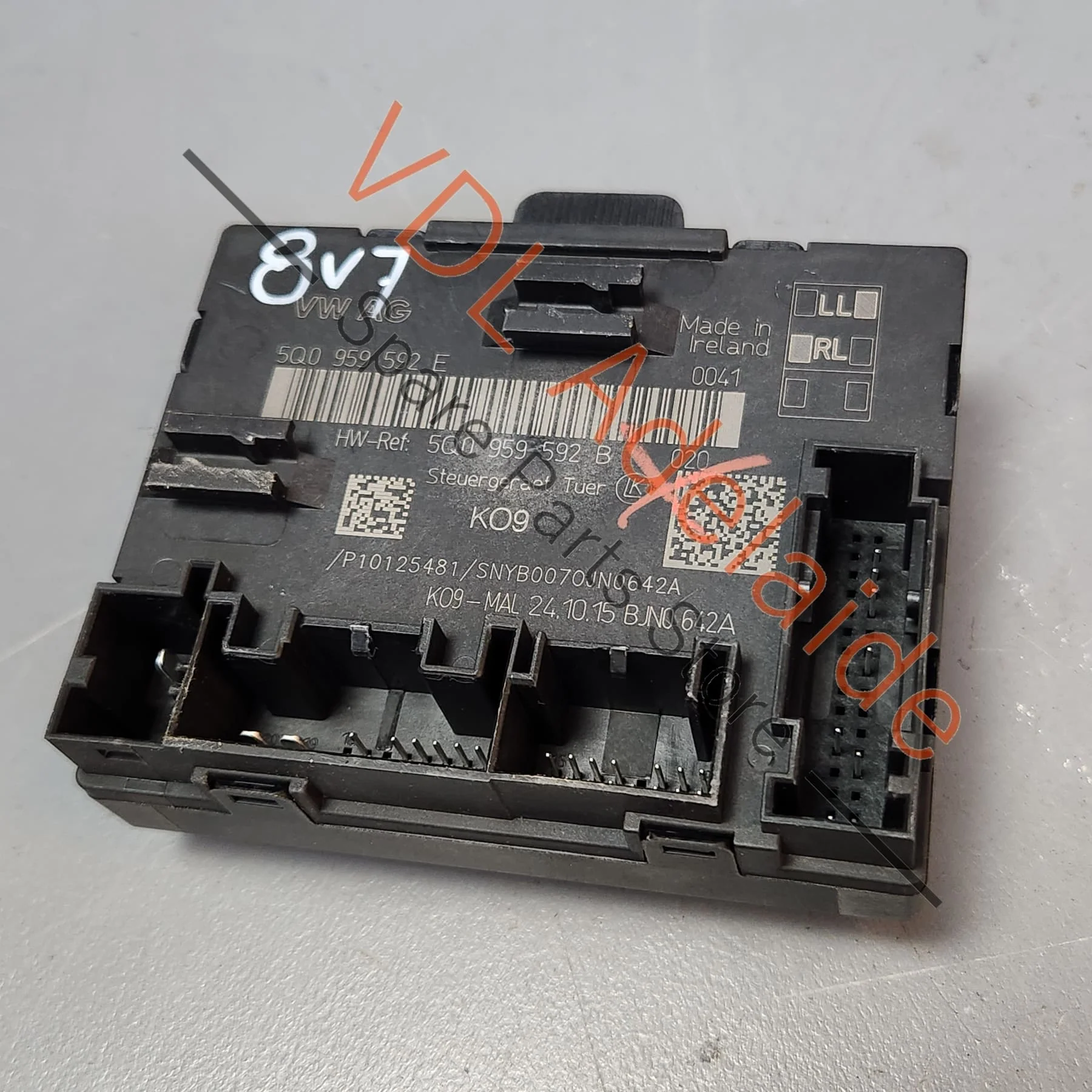 Audi RS3 S3 A3 8V Front Passengers Door Control Unit 5Q0959592E