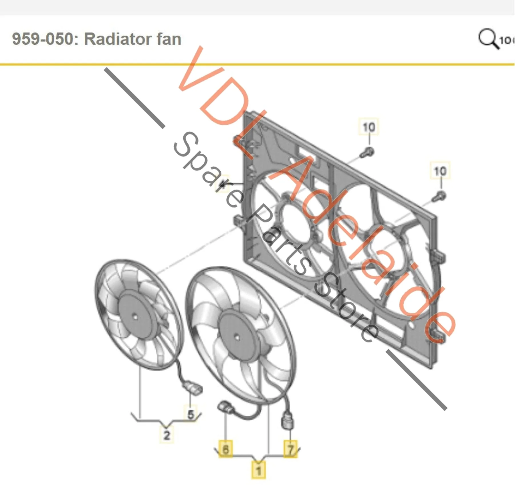 Audi RS3 8V 320W 370mm Radiator Fan 5Q0121455AM / 3Q0121455AM - Image 2