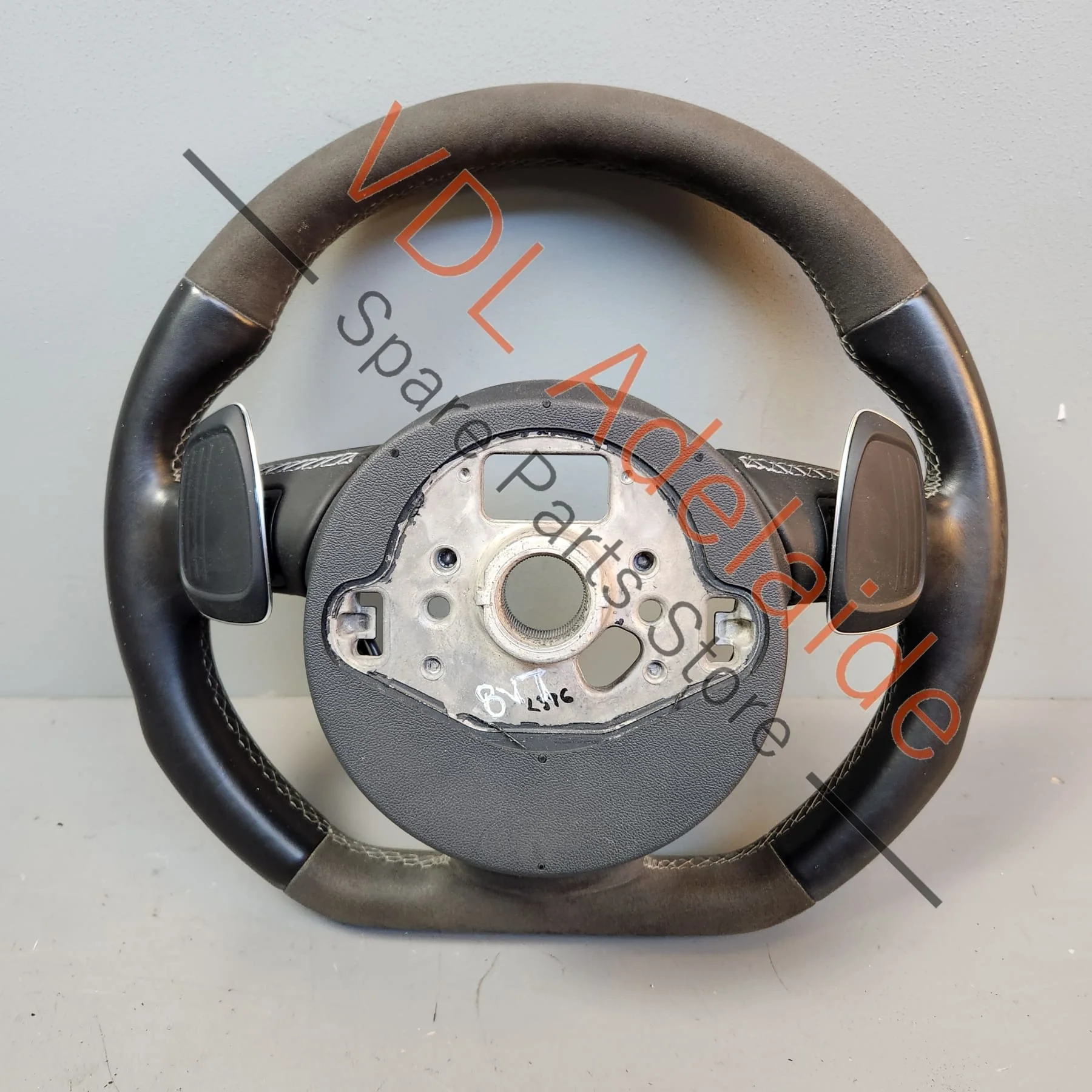 Audi A3 S3 RS3 8V Alcantara Flat Bottom Sport Steering Wheel Black 8V0419091AG MCY - Image 5