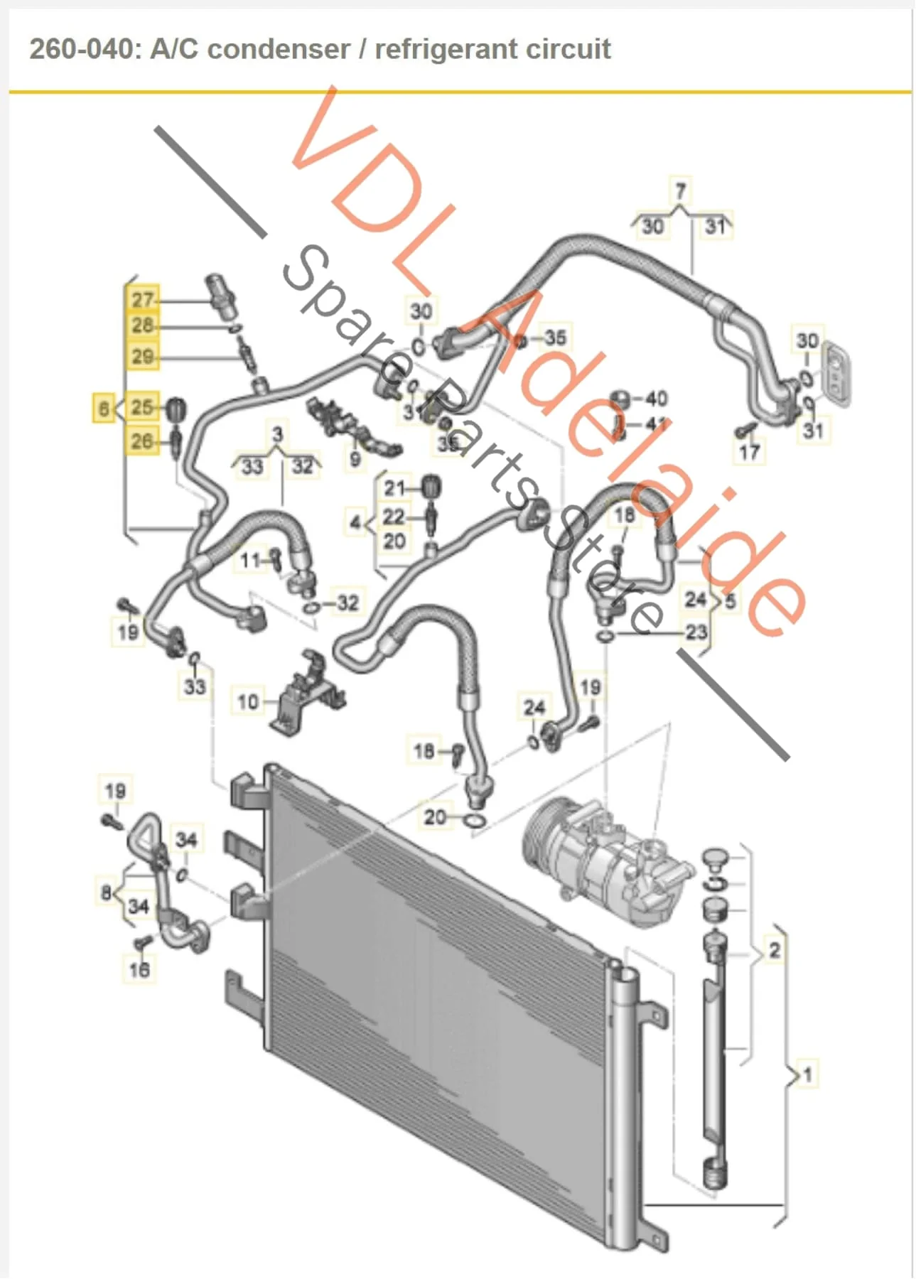 Audi RS3 8V Front Right Air Conditioning Pipe Hose for Refrigerant 8V0820741A - Image 2