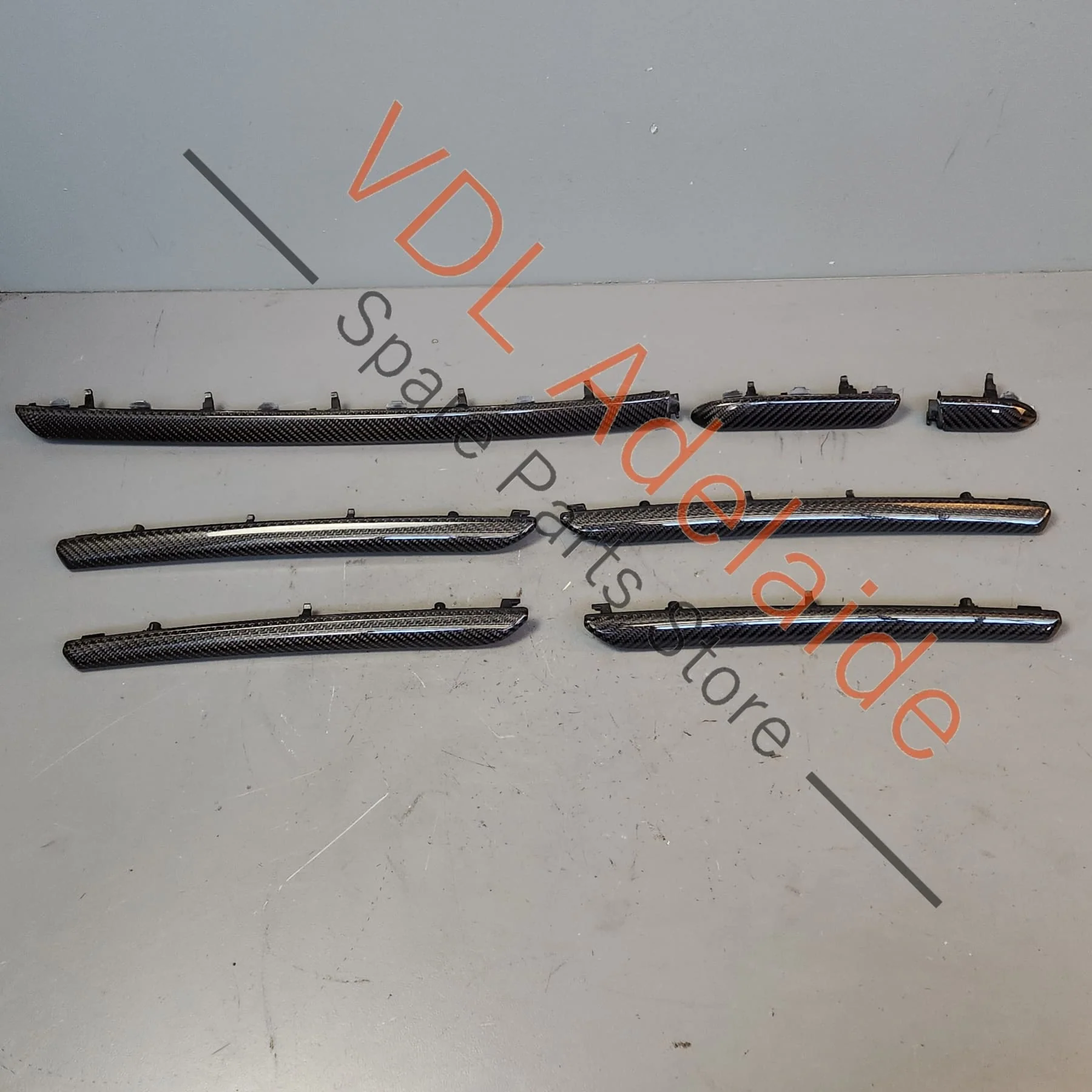 Genuine Audi A3 S3 RS3 8V Interior Dash & Door Carbon Trim Insert Set for RHD - Image 4