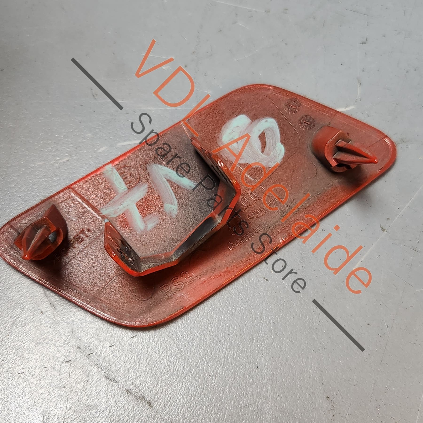 Audi RS3 8V Front Bumper Bar Left Headlight Washer Cover Flap Trim 8V4955275 GRU Y6Y6 Y6 / Y3T Catalunya Red Metallic - Image 10