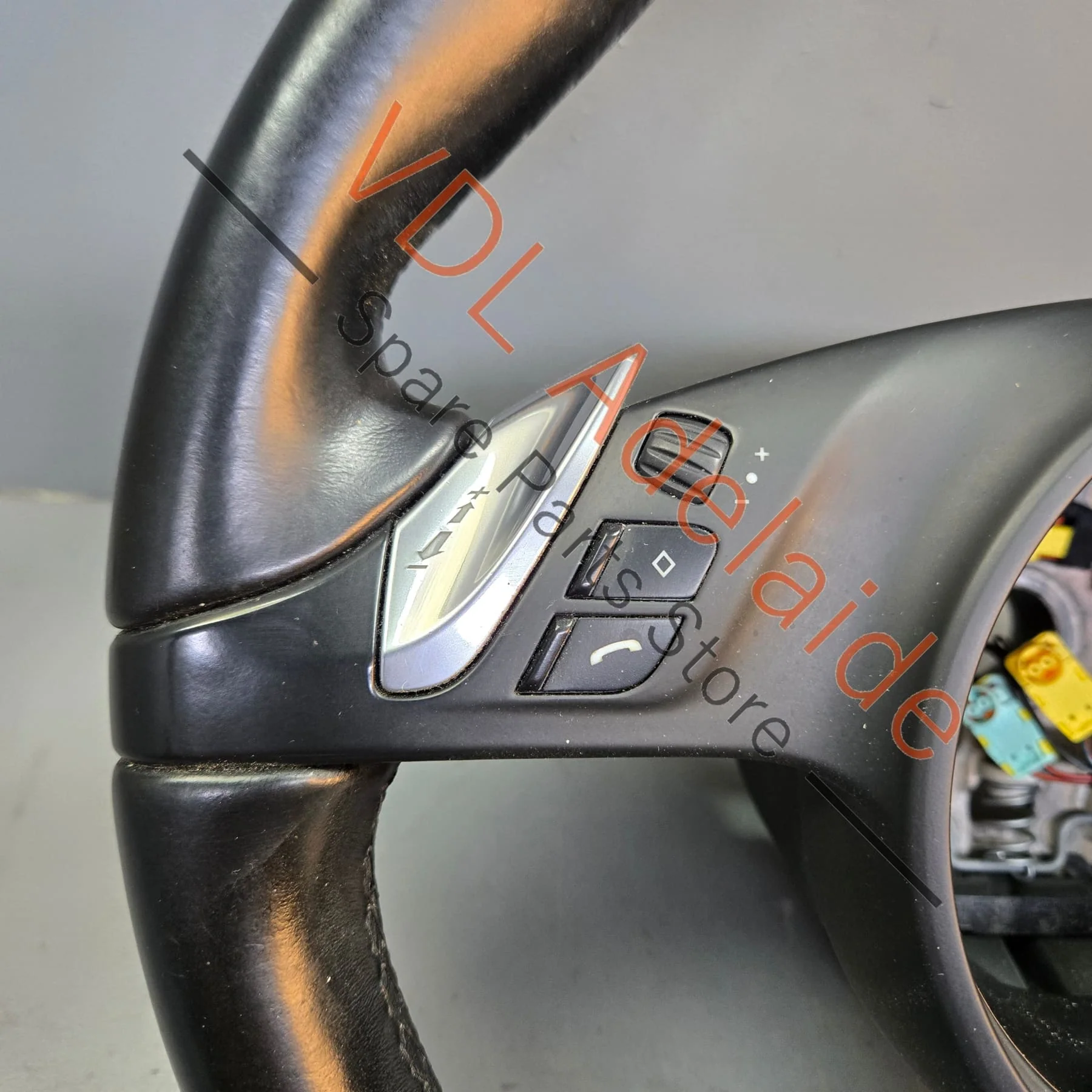 Porsche Cayenne 958 Panamera 911 Multifunction Steering Wheel Black Leather - Image 3