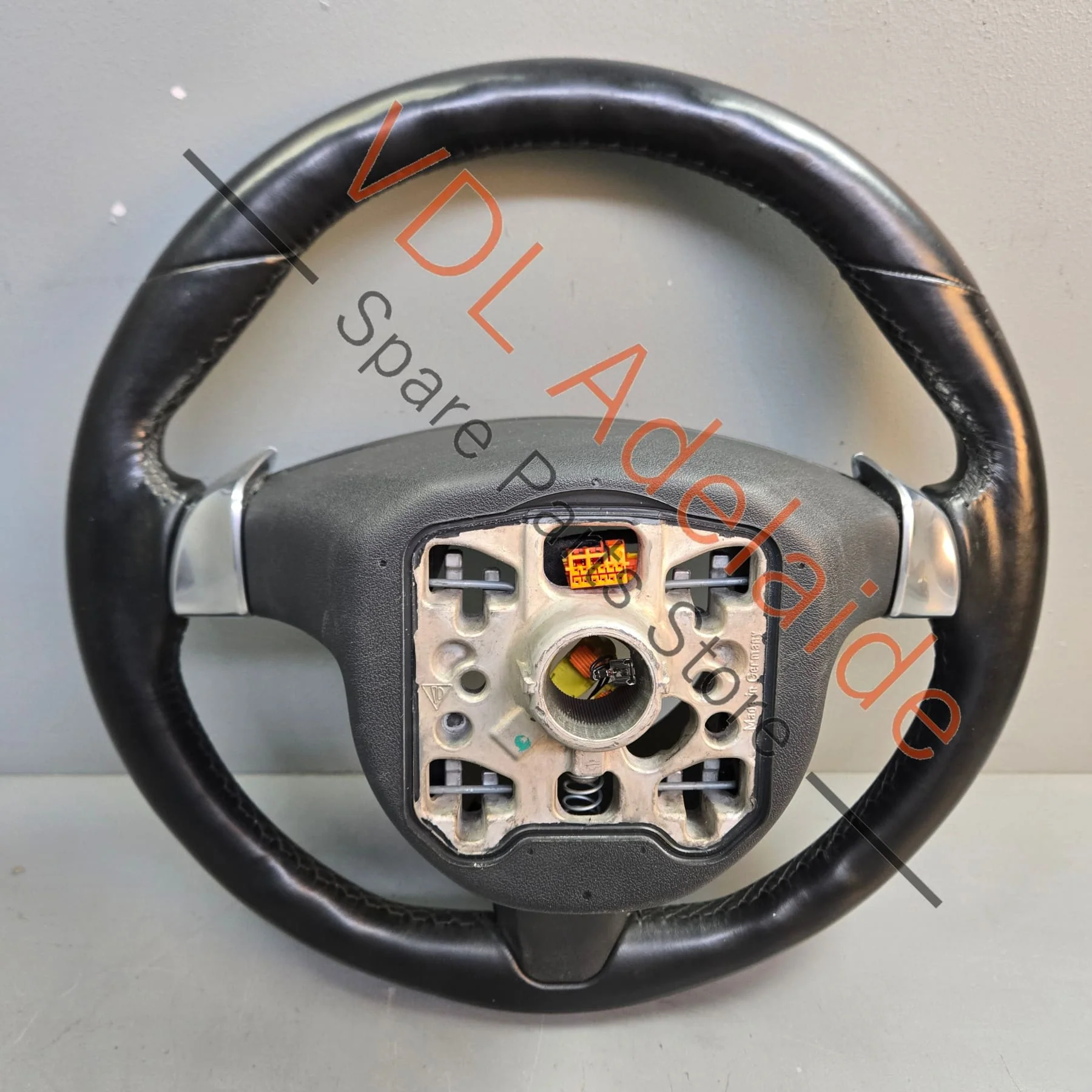 Porsche Cayenne 958 Panamera 911 Multifunction Steering Wheel Black Leather - Image 9