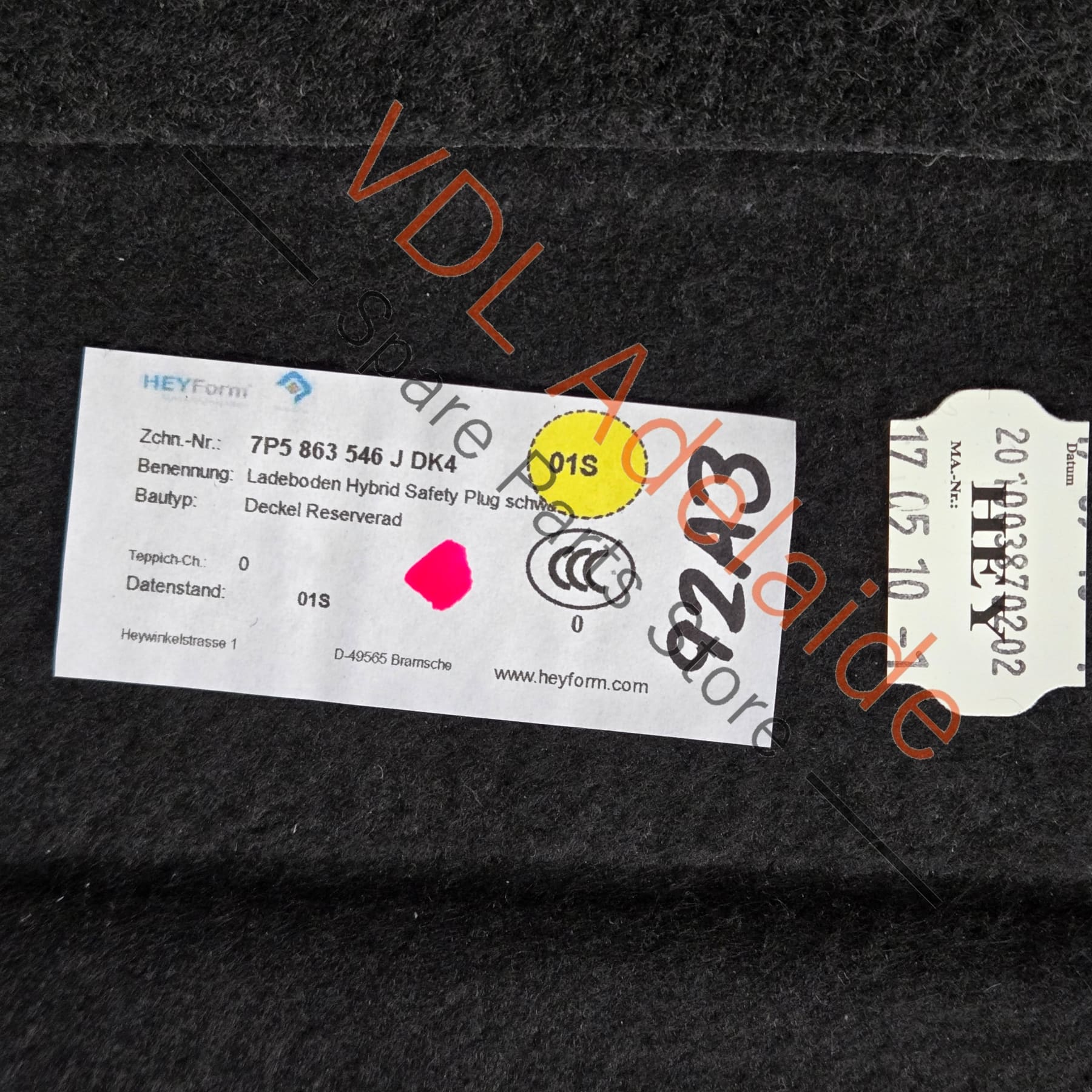 Porsche Cayenne 958 92A Cargo Boot Floor Spare Wheel Cover Trim 95855154601 7P5863546J - Image 7