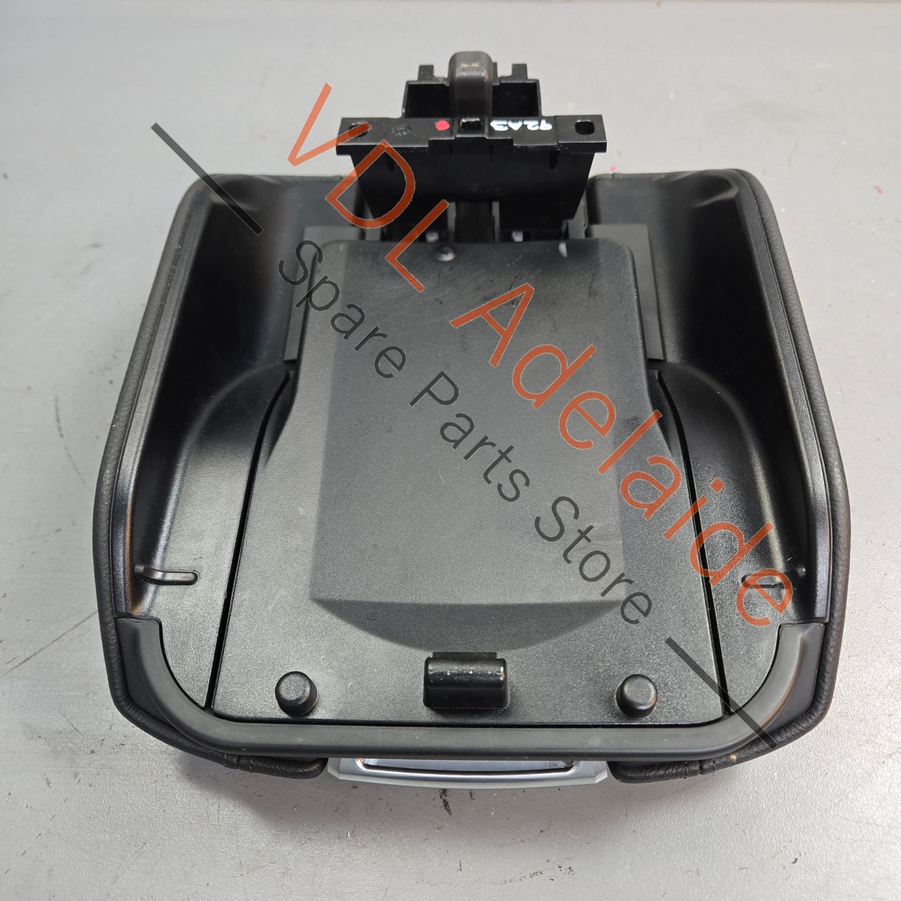 Porsche Cayenne 958 Black Leather Armrest Arm Rest Console lid 95855320700 21U - Image 2