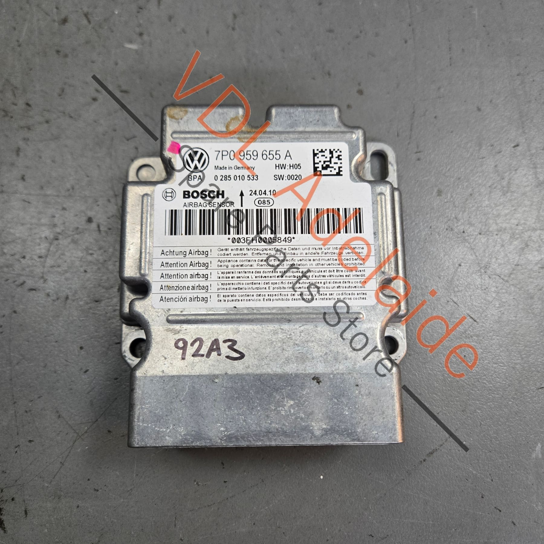 Porsche Cayenne 958 92A Airbag Control Module 95861820103 7P0959655A