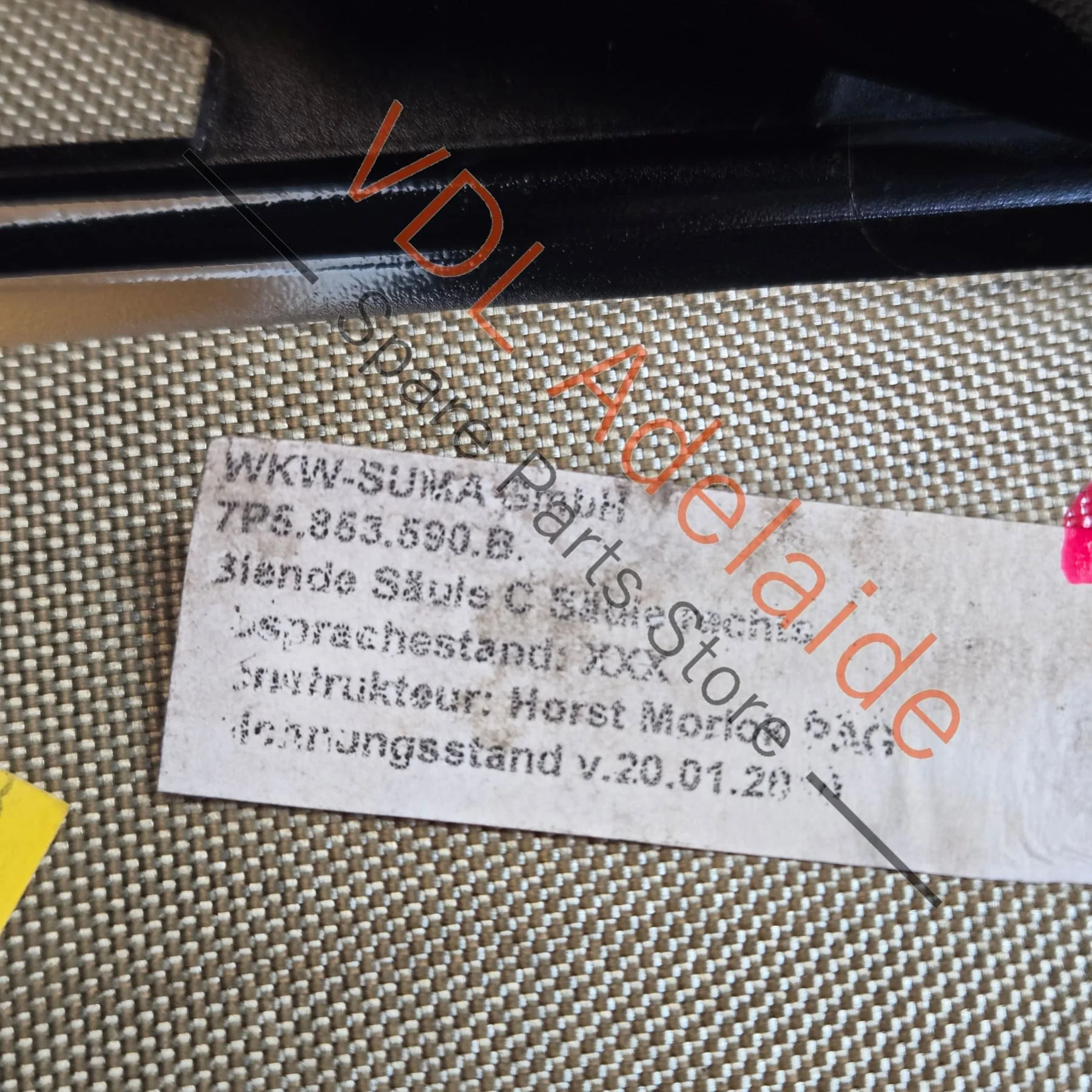 Porsche Cayenne Rear Right Door C Pillar Exterior Moulding Trim 95855959000 GW1 7P5853590B Gloss Black - Image 8