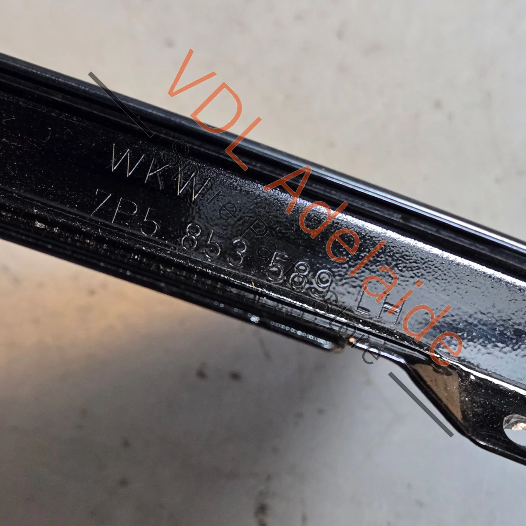 Porsche Cayenne Rear Left Door C Pillar Exterior Moulding Trim 95855958901 GW1 7P5853589B Gloss Black - Image 7