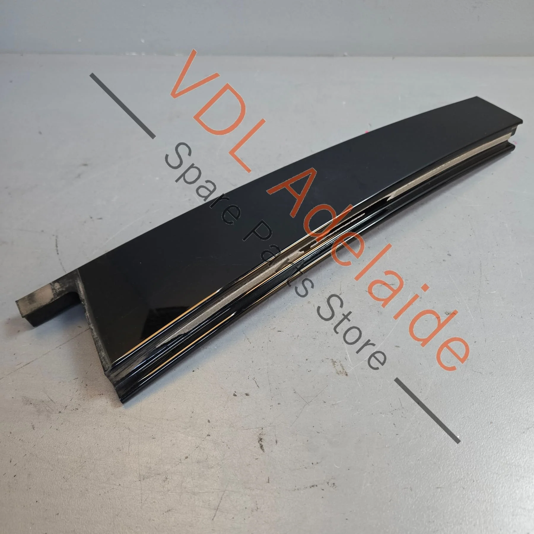 Porsche Cayenne Rear Right Door B Pillar Exterior Moulding Trim 7P5853352 95855935202 GW1 Gloss Black - Image 4