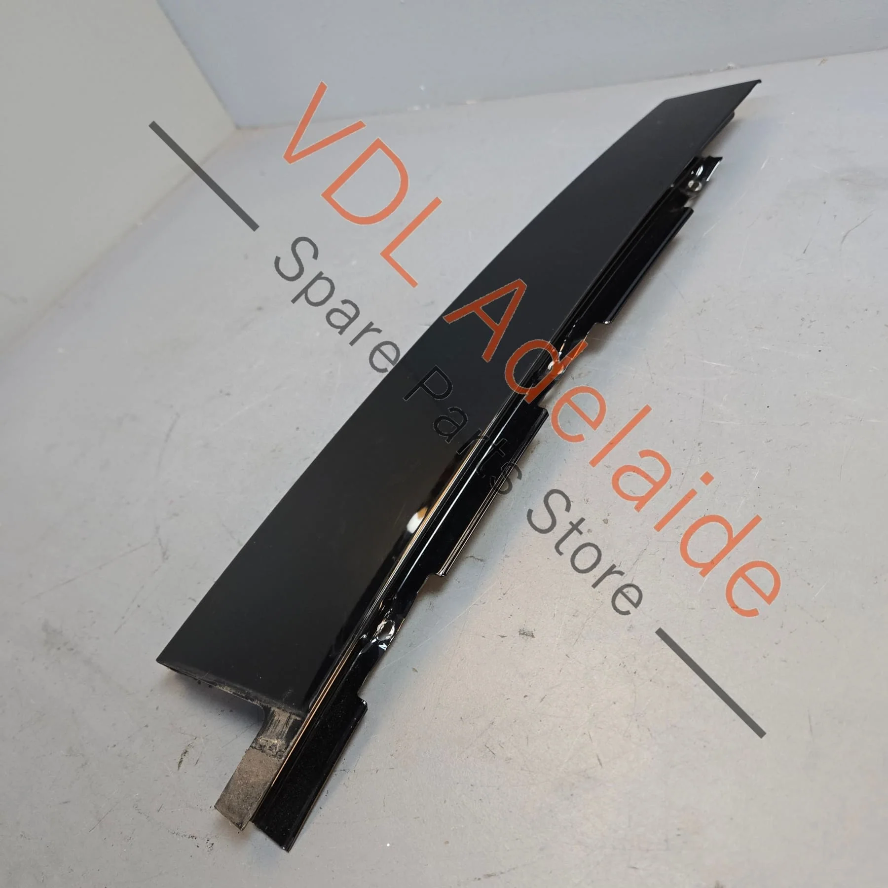 Porsche Cayenne Rear Left Door B Pillar Exterior Moulding Trim 7P5853351 95855935102 GW1 Gloss Black - Image 3