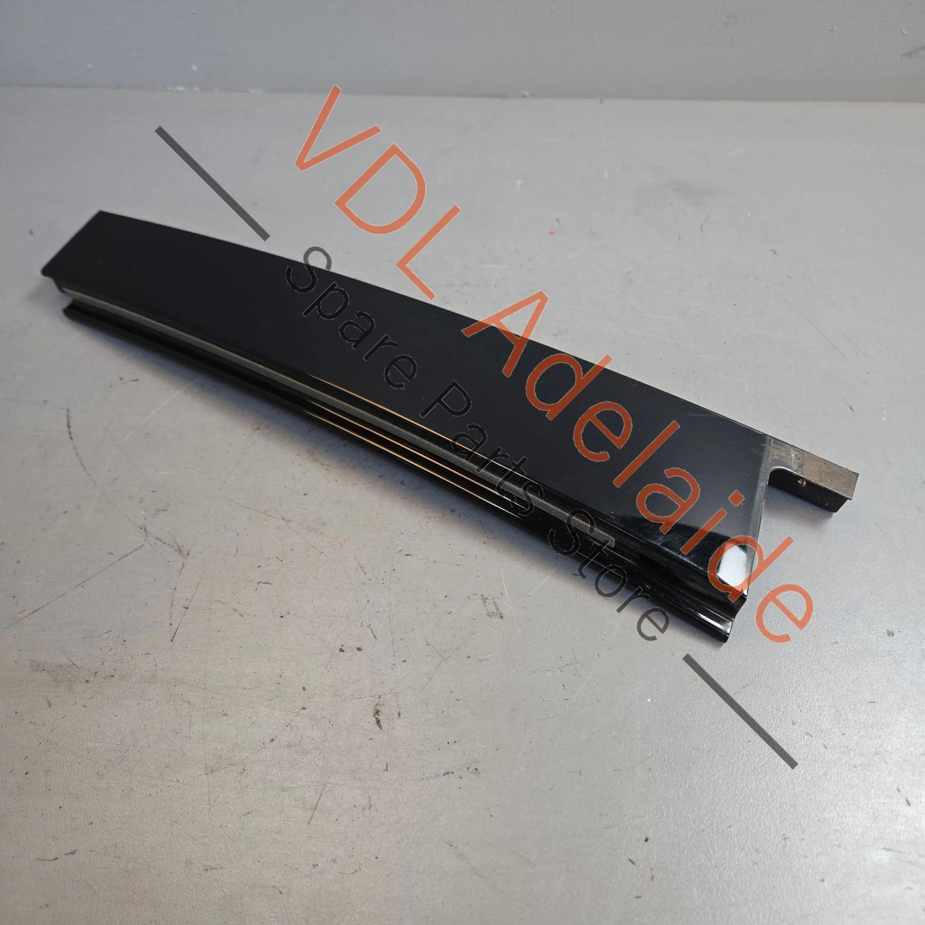 Porsche Cayenne Rear Left Door B Pillar Exterior Moulding Trim 7P5853351 95855935102 GW1 Gloss Black - Image 4