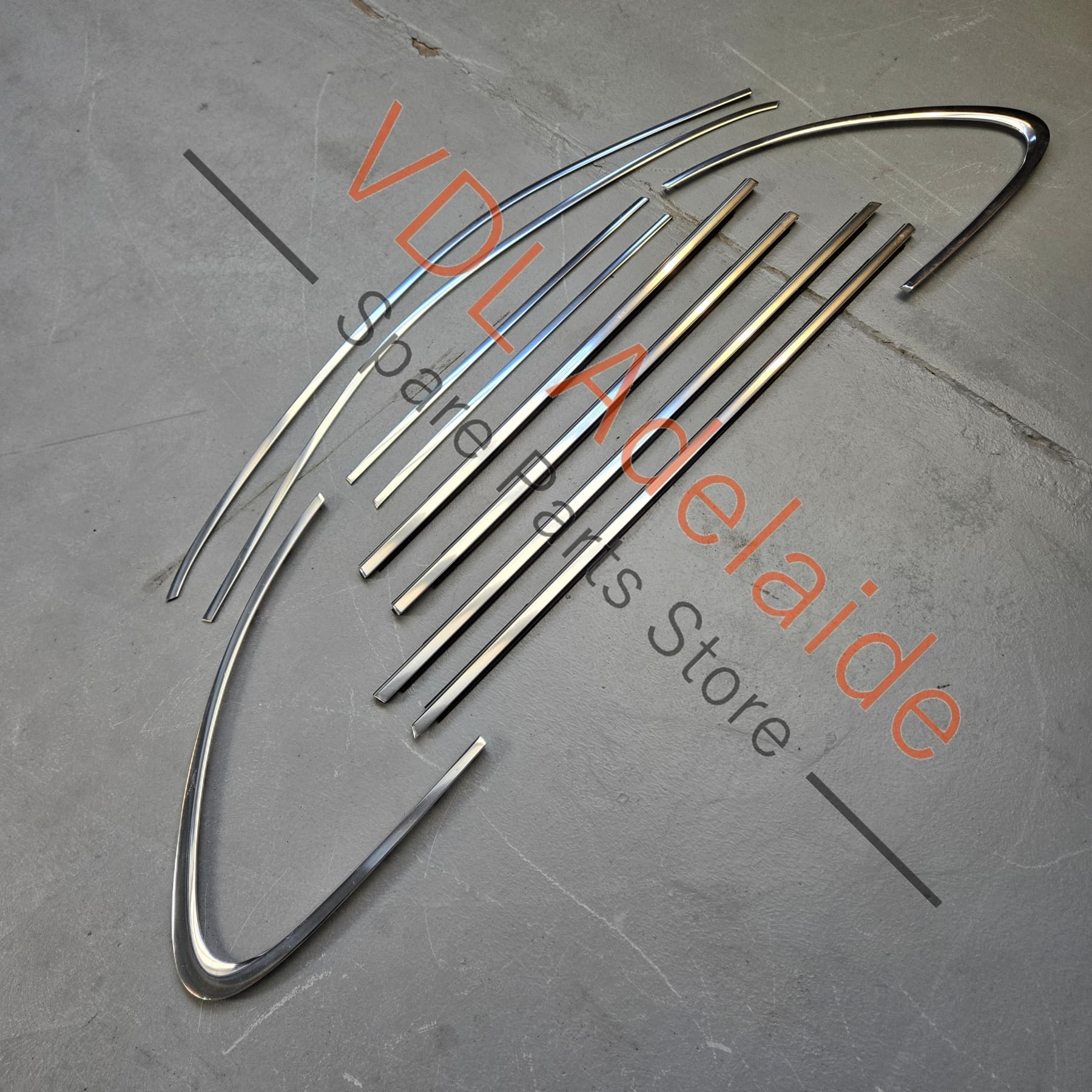 Porsche 92A 958 Set of Window Chrome Trims Polished Aluminium