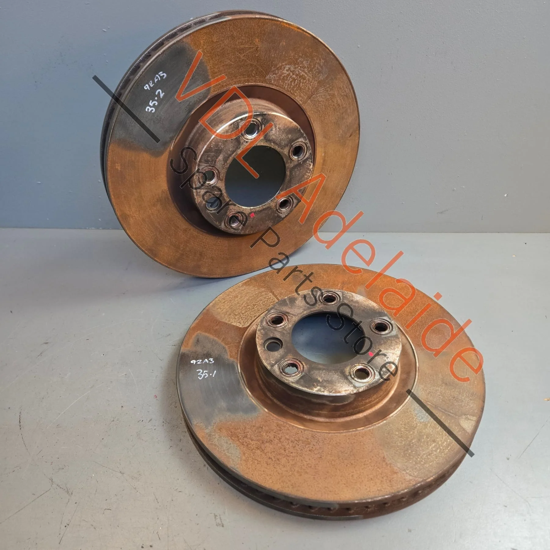 Pair of Porsche Cayenne 958 Front Disc Rotors 360mm x 36mm 18in 95835140301 95835140401 7P6615302