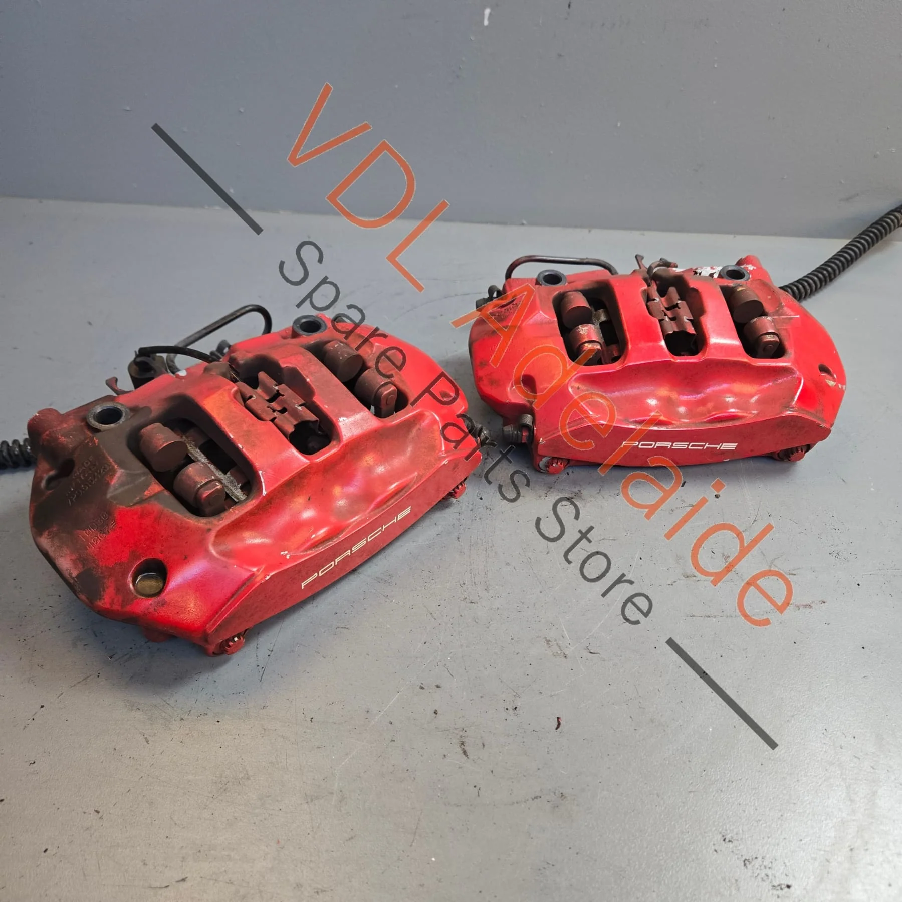 Pair of Porsche Cayenne 955 957 958 Rear Brake Calipers Brembo 330mm 4x Piston
