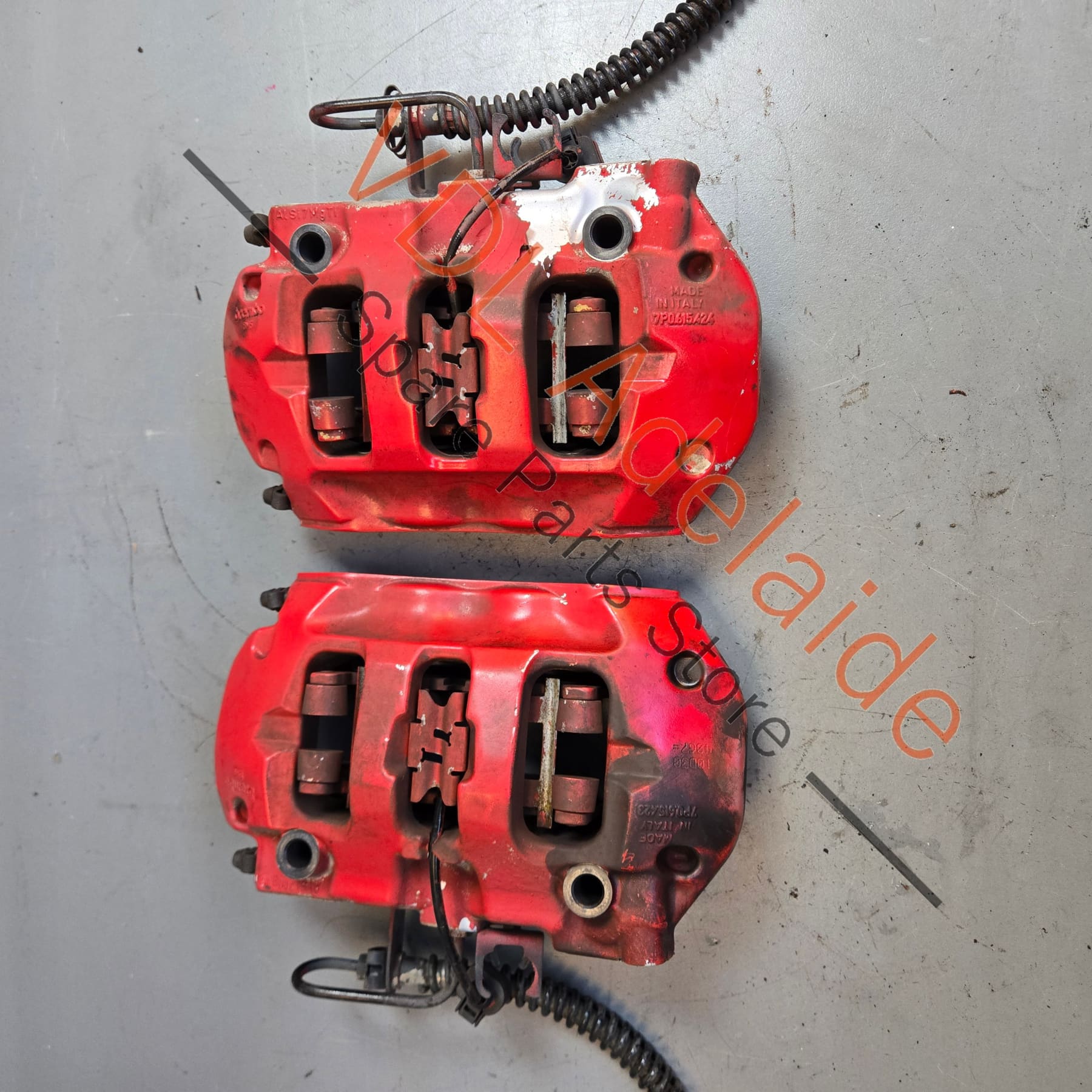 Pair of Porsche Cayenne 955 957 958 Rear Brake Calipers Brembo 330mm 4x Piston - Image 4