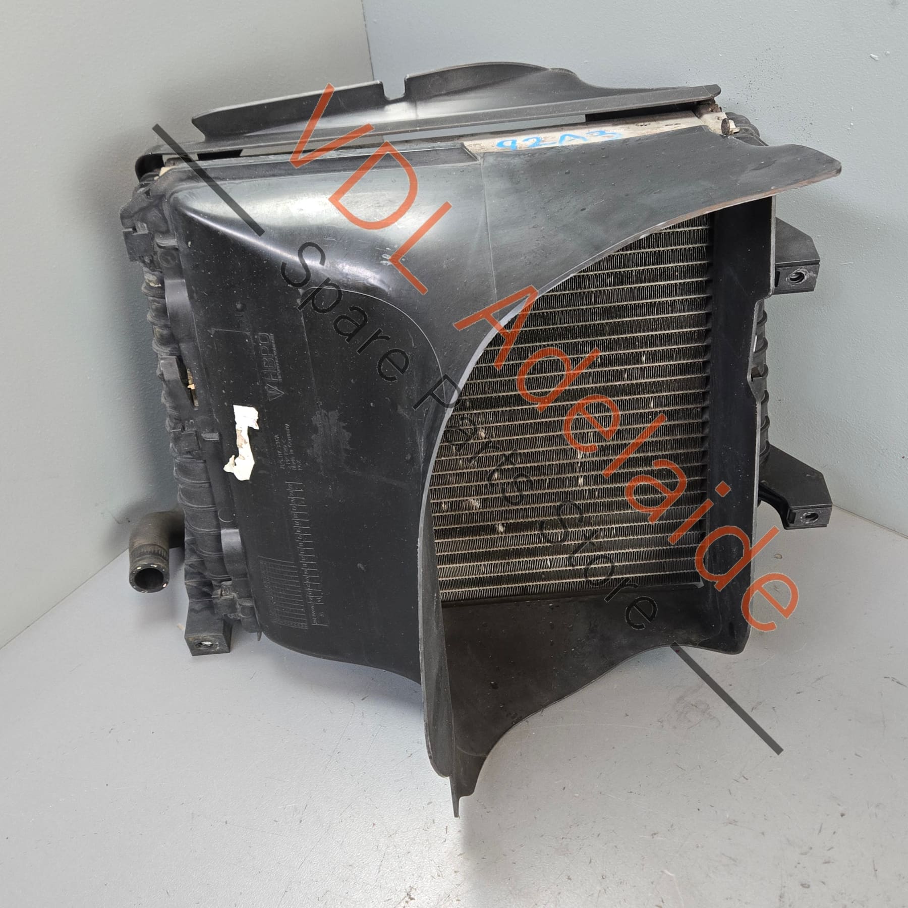 Porsche Cayenne 92A 958 Right side Additional Radiator with air guides 95810621200 7P0121212