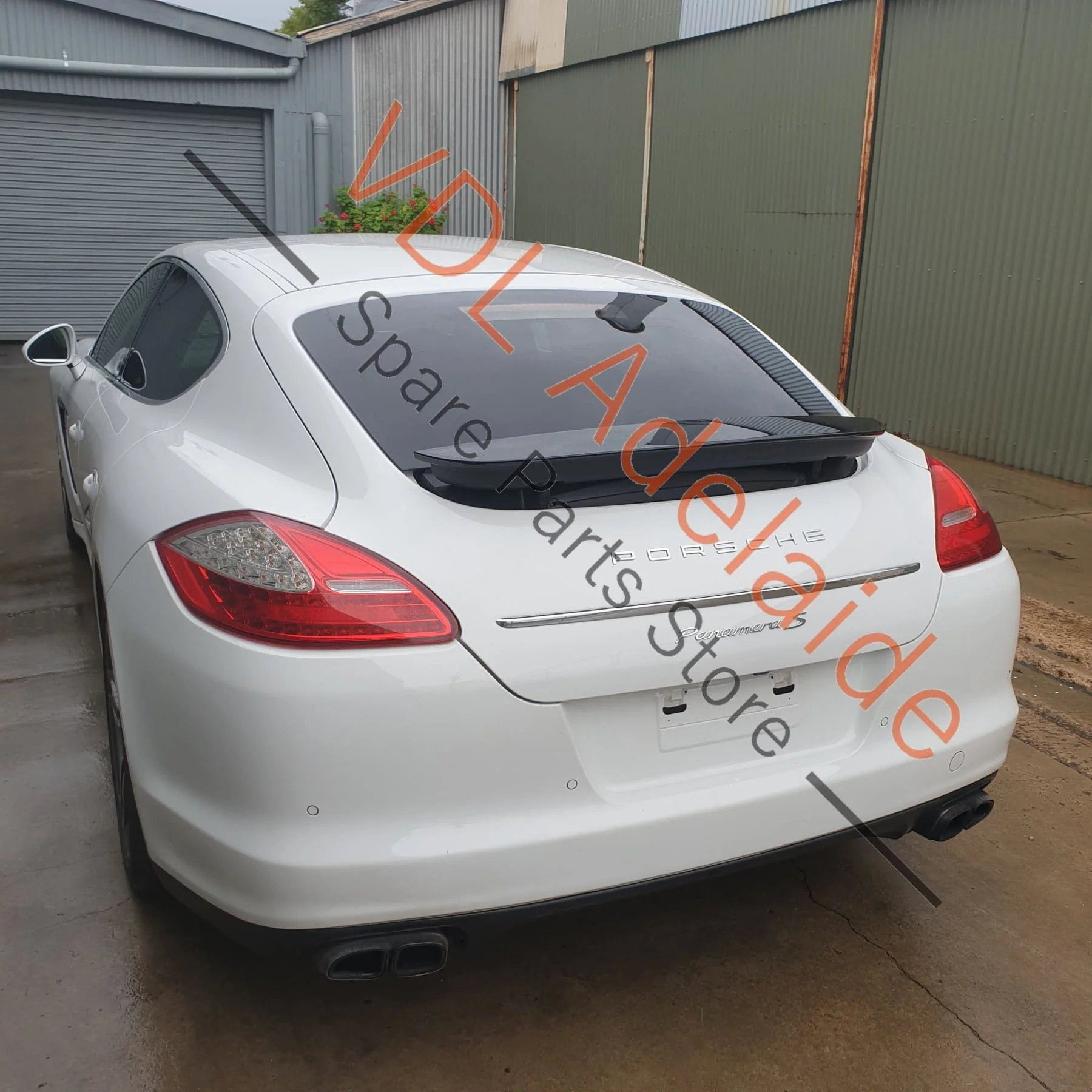 Porsche Panamera 970 Rear Bumper Assembly & Diffuser 97050595100 97050561105 1E0 Carrara White B9A / B4 - Image 13