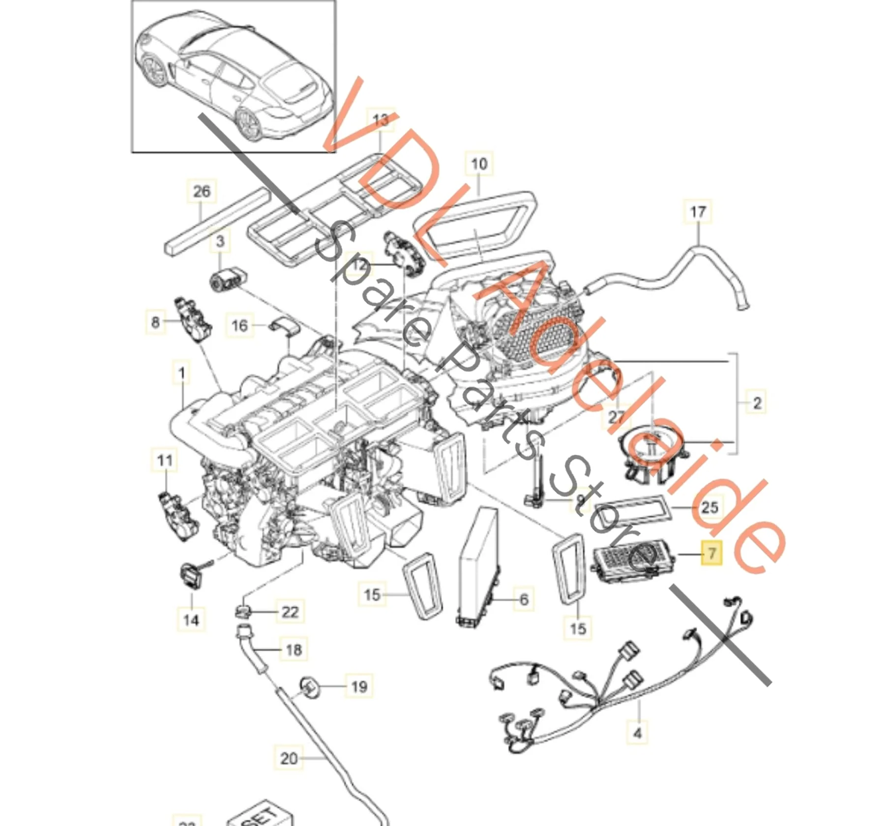 Porsche Panamera 970 Blower Fan Resistor Governer 97062442301 - Image 2