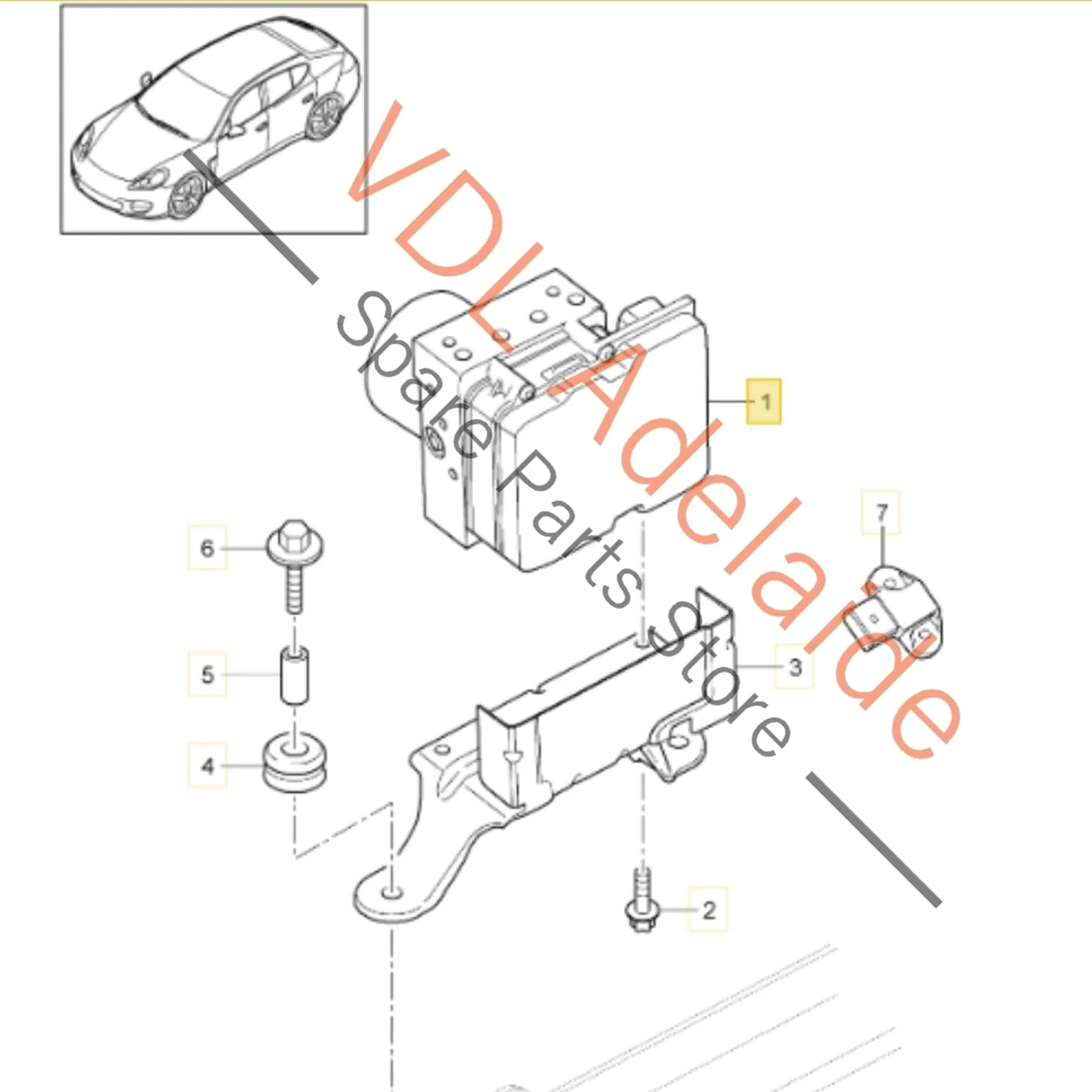 Porsche Panamera 970 ABS Hydraulic Brake Pump 97035595532 - Image 2