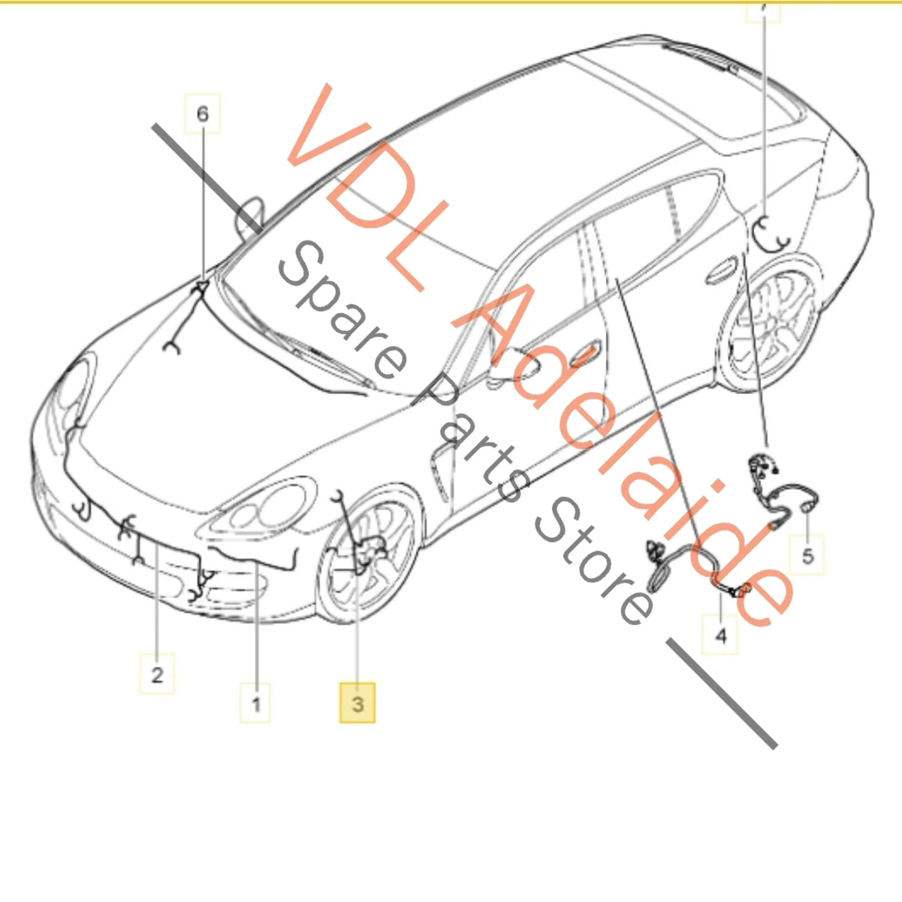 Porsche Panamera Front Wheel Wire Harness Cable Speed Speed Sensor 97061273302 - Image 2