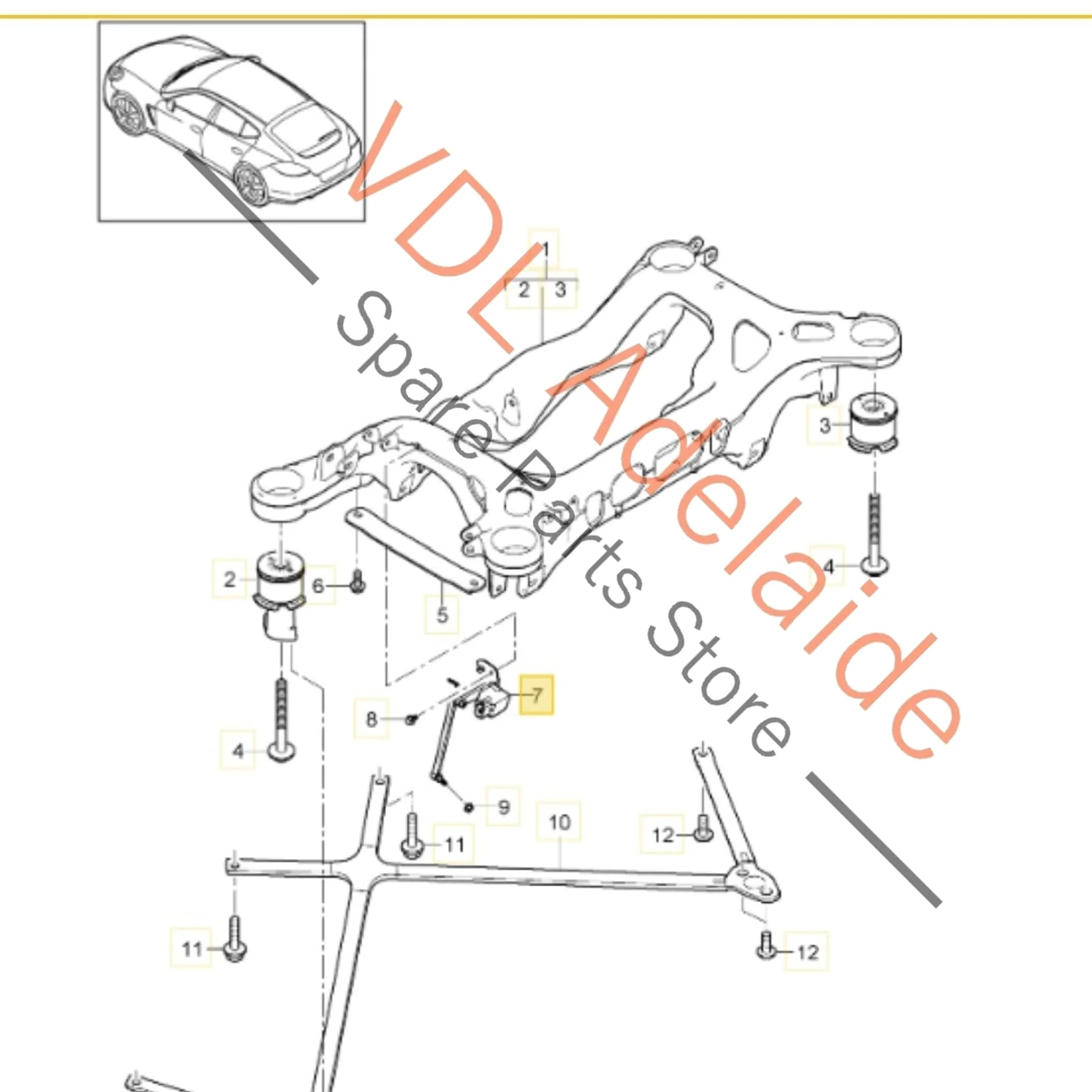 Porsche Panamera 970 Rear Right Suspension Level Sensor 97033302203 - Image 2