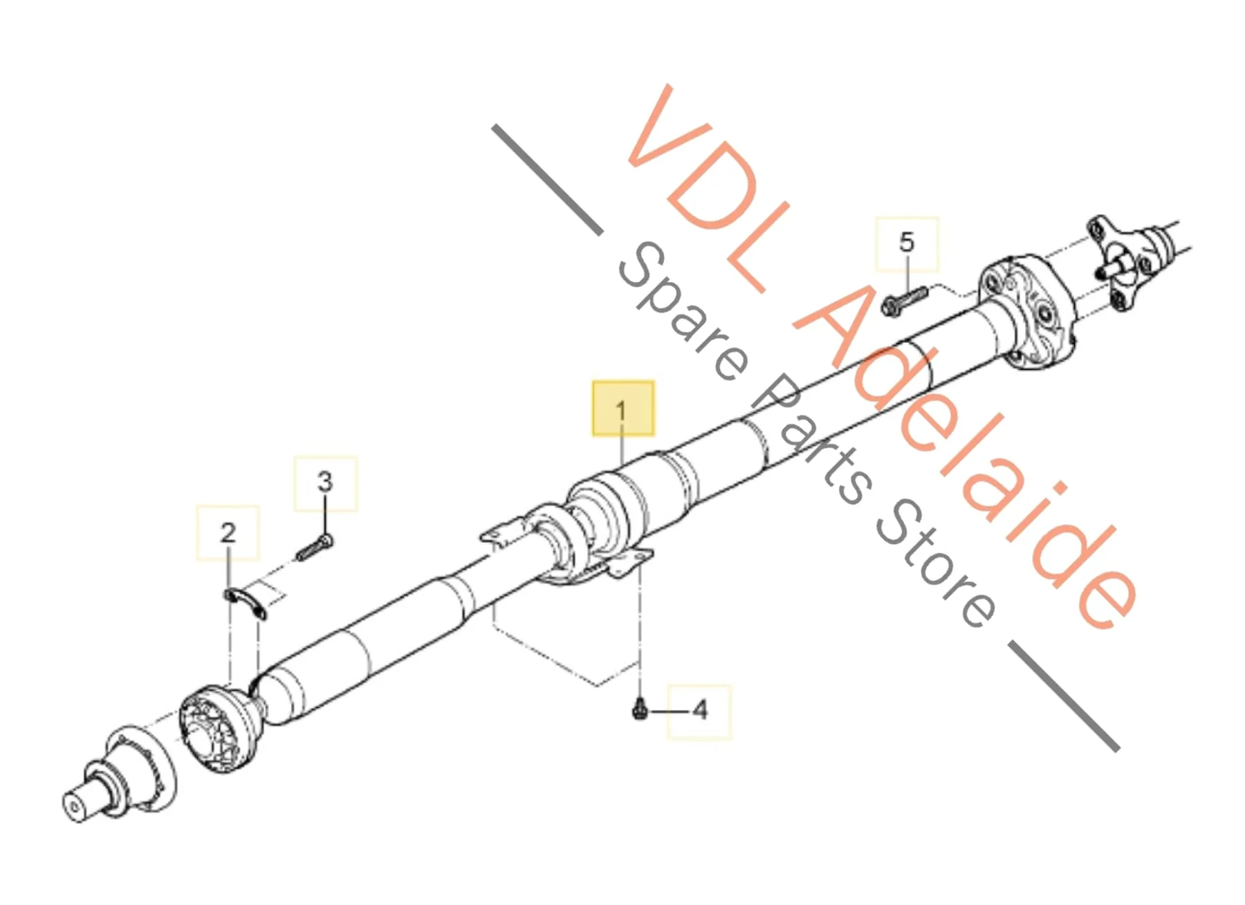Porsche Panamera 970 Cardan Propeller Tail Shaft 97042101102 97042101104 - Image 2