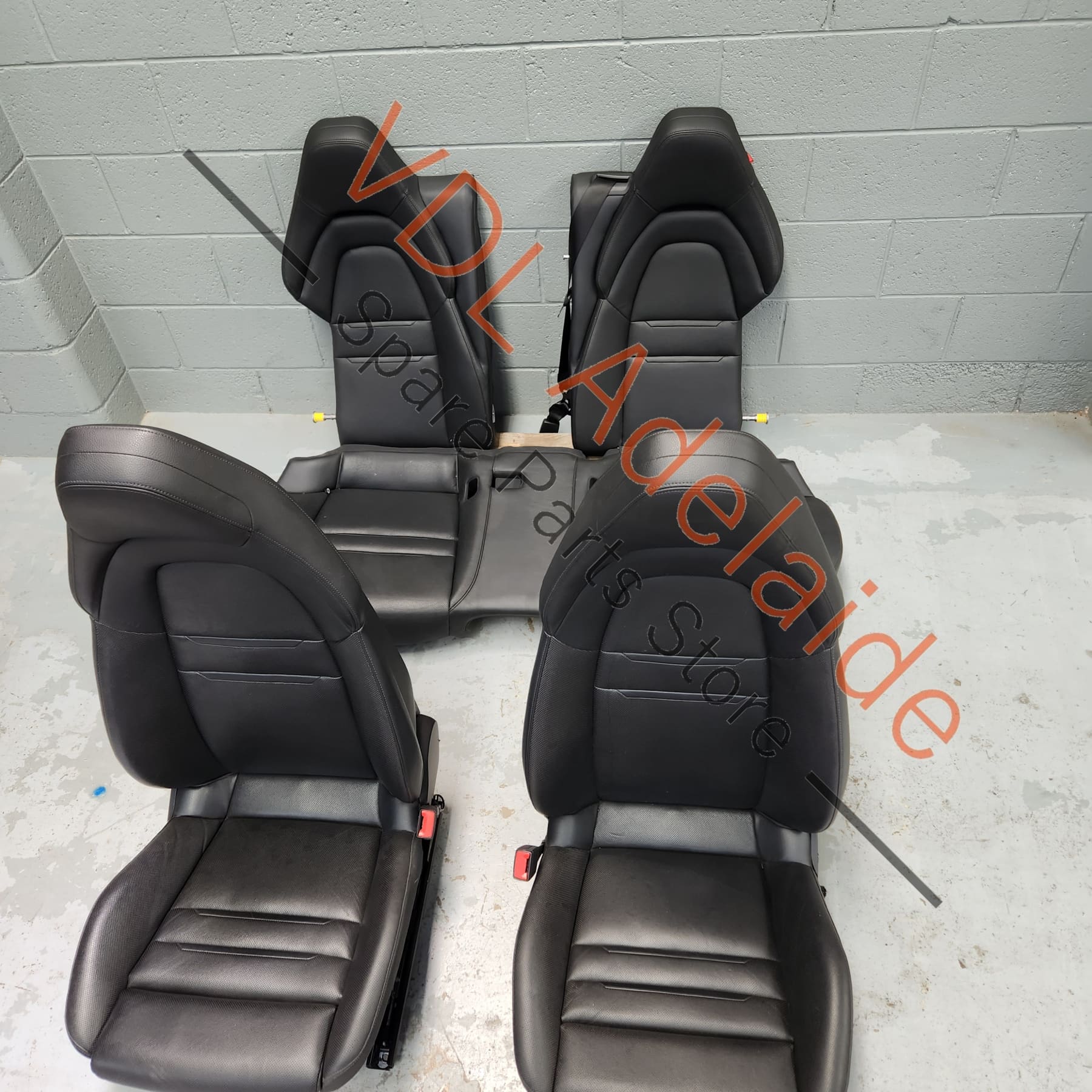 Porsche Panamera 971 2017-2020 Complete Set of Front & Rear Sports Heated Leather Seats - Image 9
