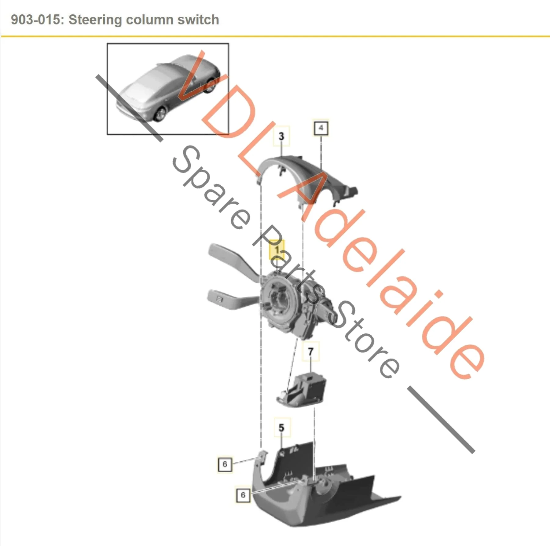 Porsche Panamera 971 Clockspring Steering Column Combi Switch 971953502DQHUO - Image 2