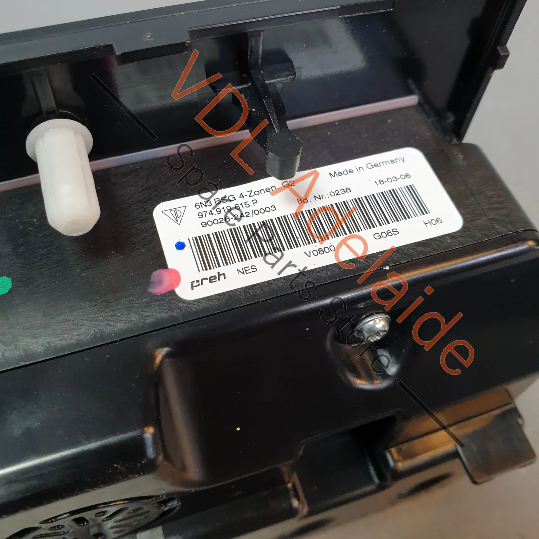 Porsche Panamera AC Climatronic Rear Control And Display Panel 974919615K - Image 6