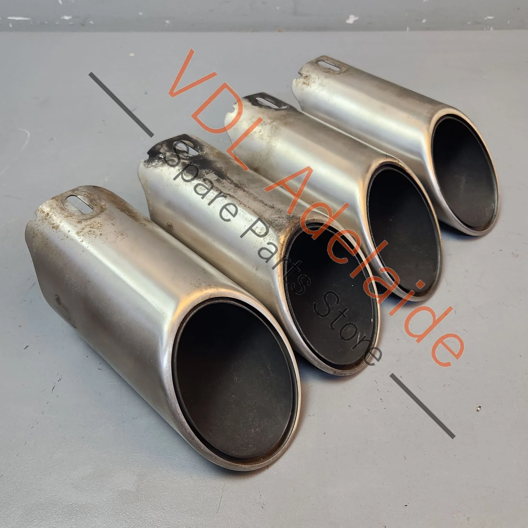 Porsche Panamera 971 S Sport Exhaust Outlet Tip Tail pipe Set Brushed Stainless - Image 4