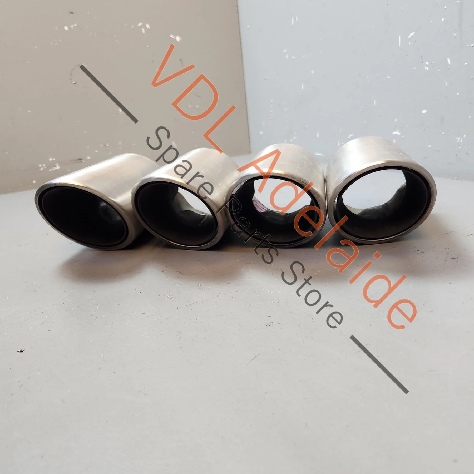 Porsche Panamera 971 S Sport Exhaust Outlet Tip Tail pipe Set Brushed Stainless - Image 7
