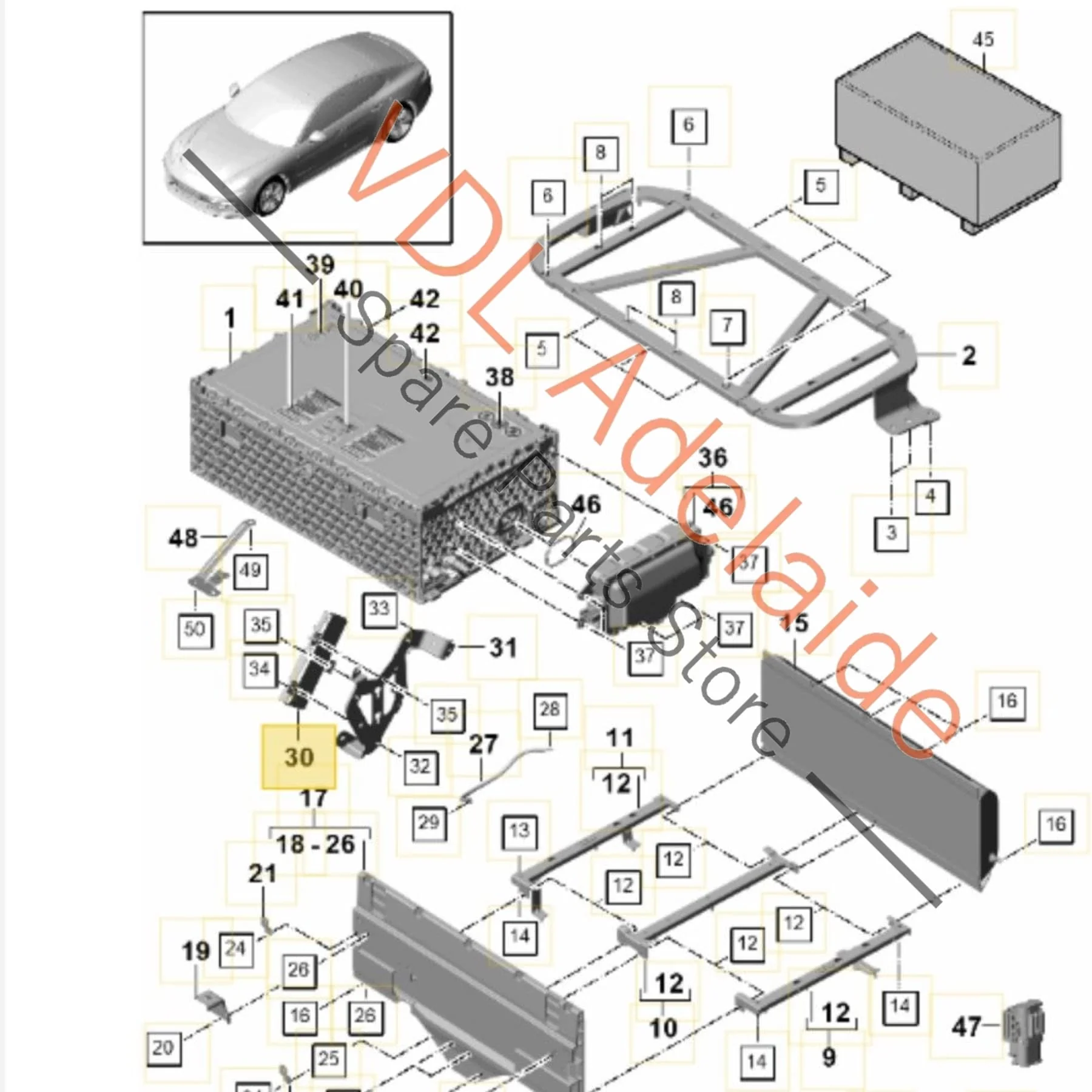 Porsche Hybrid Battery Control Unit Module 4M0915233L PAB915233M - Image 2