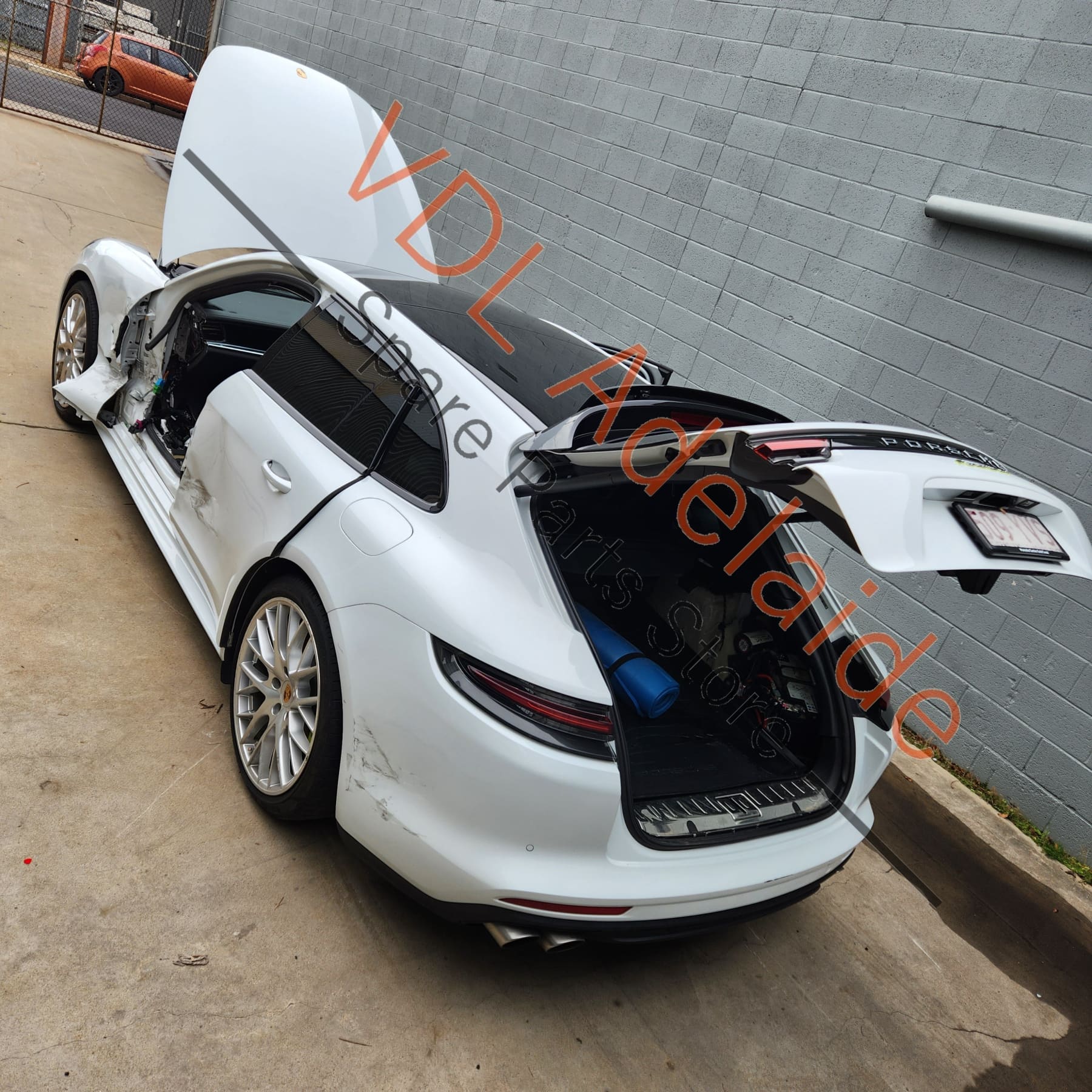 Porsche Panamera Turismo Rear Boot Cargo Loading Edge Trim Stainless 974867707 1E0 - Image 4