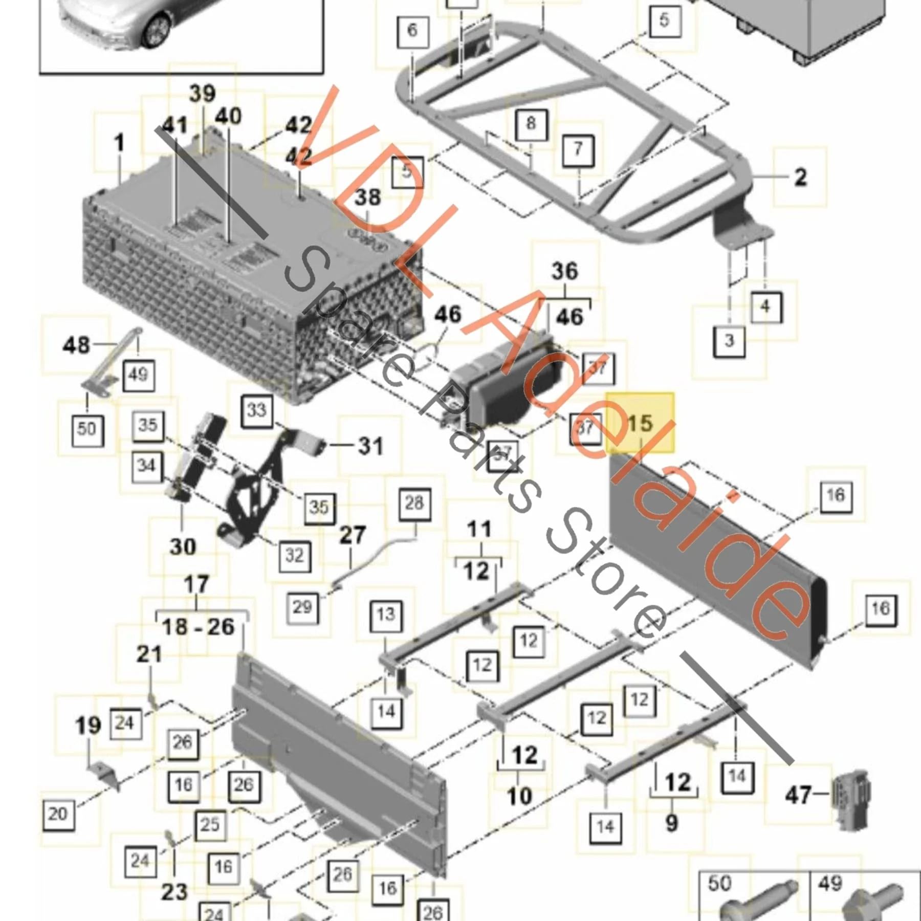 Porsche Panamera Hybrid Rear Battery Pressure Accumulator Tank Reservoir Aluminium 971804835 - Image 2